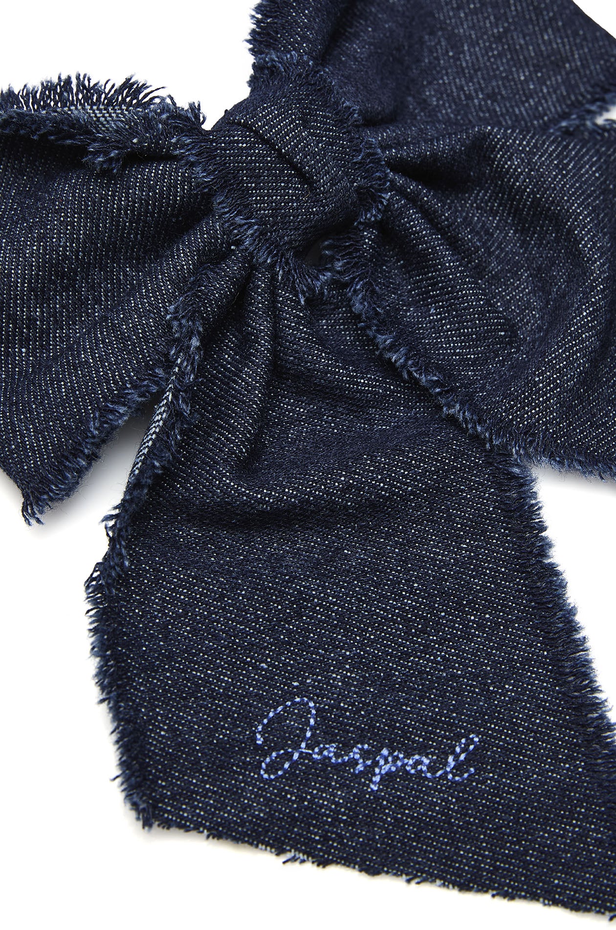 Denim Bow Hair Clip - Image 2