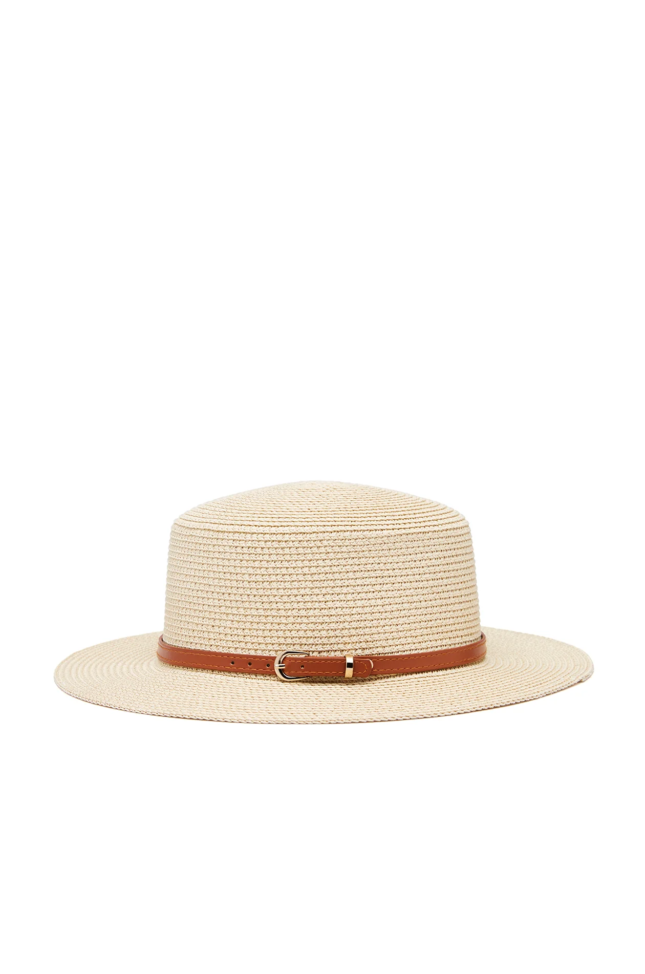 Faux Raffia Boater Hat - Image 2