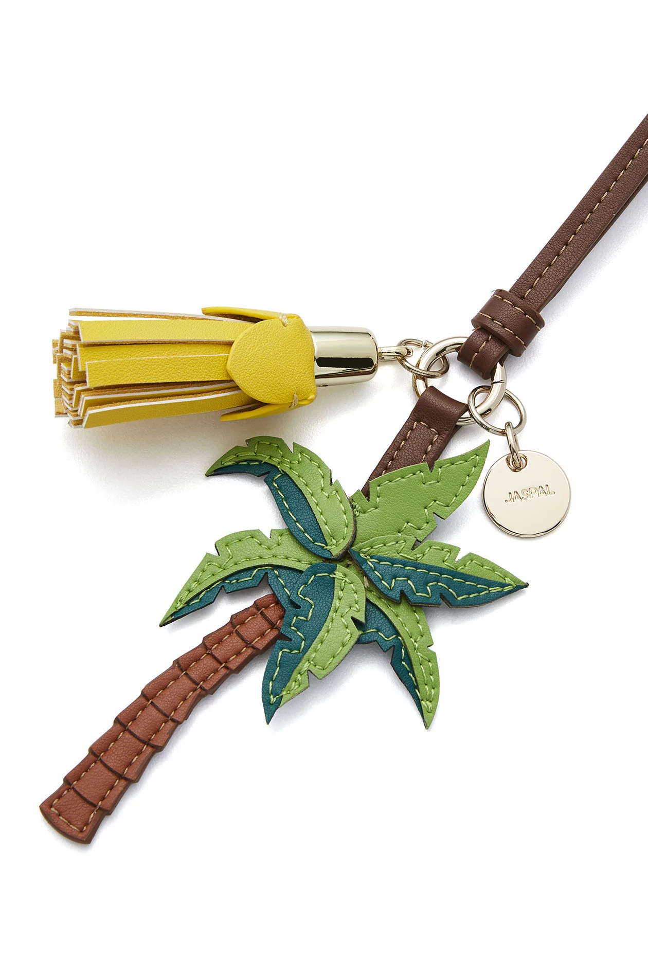 Palm Tassel Faux Leather Charm - Image 2