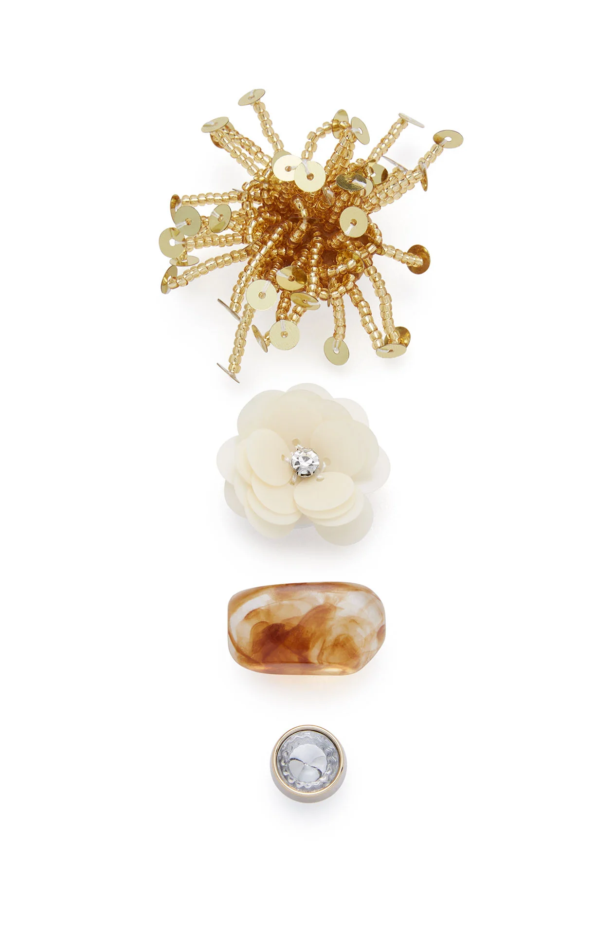 Golden Mix Shoe Charm Set