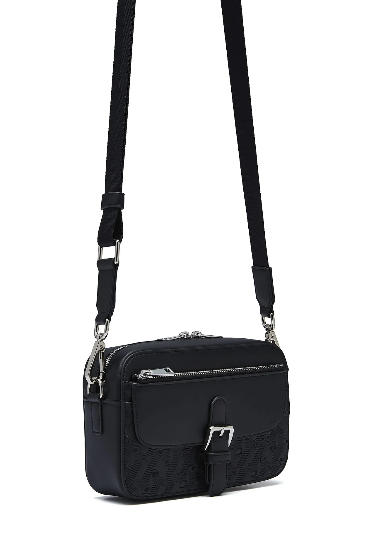 Monogram Faux Leather Crossbody Bag - Image 2
