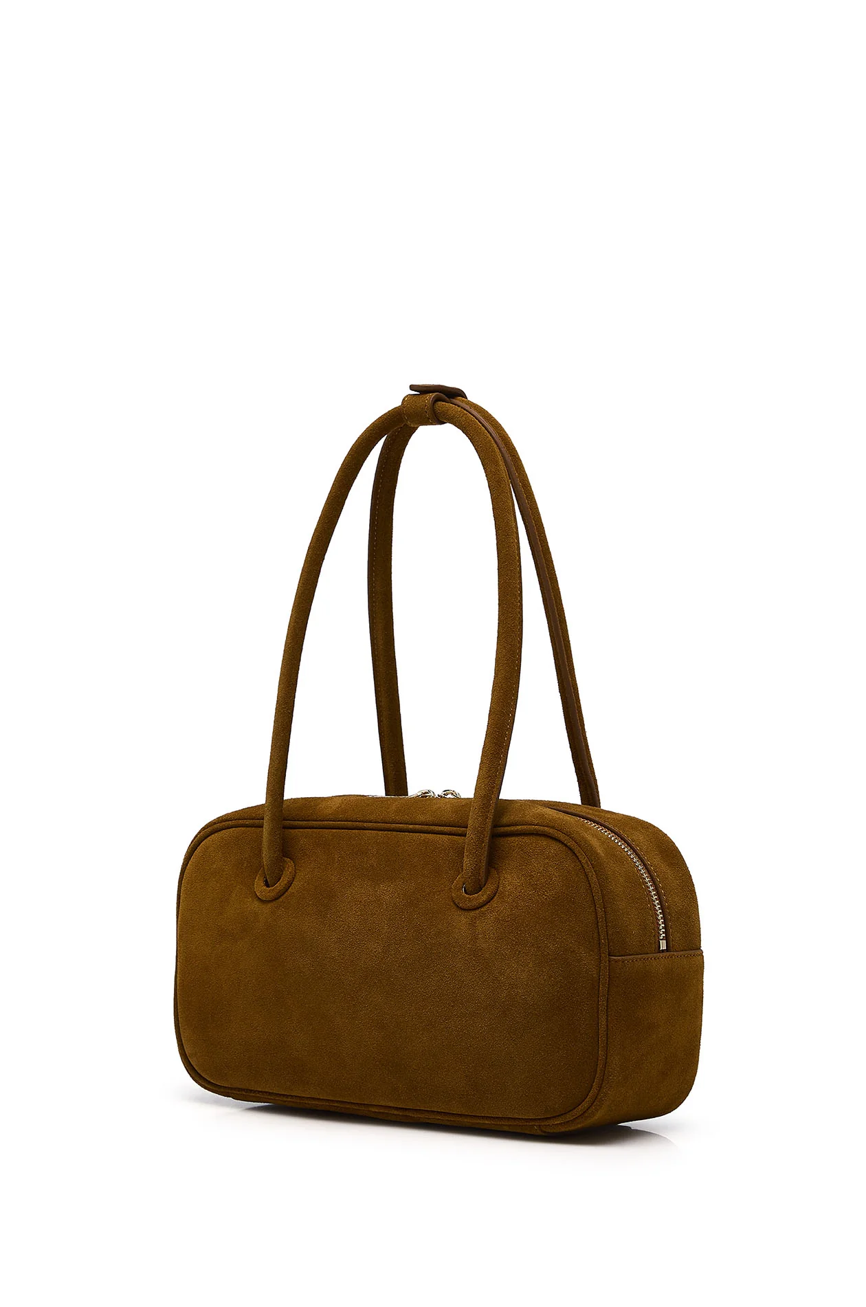 Suede East-West Shoulder Bag - Image 4