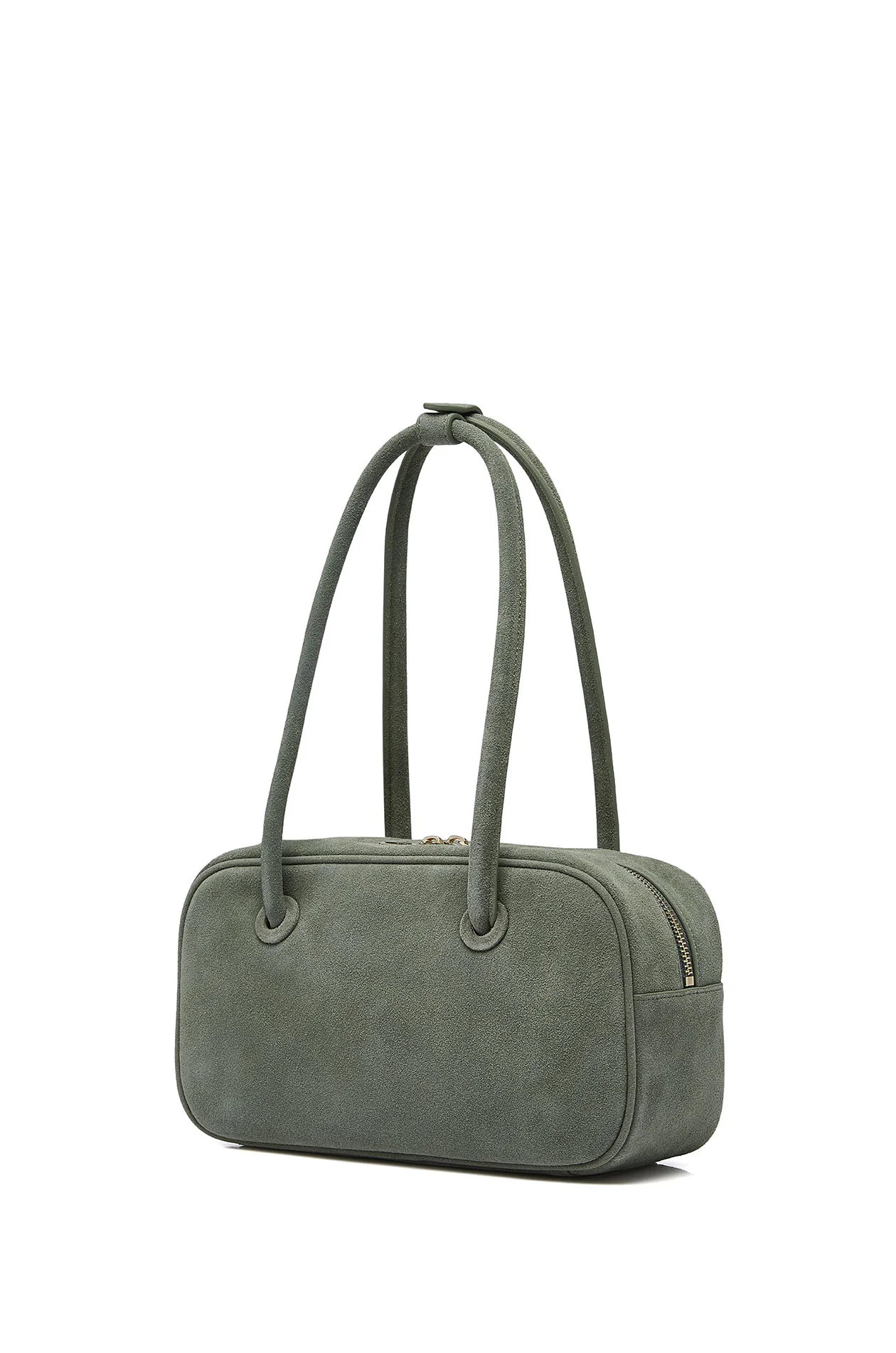 Suede East-West Shoulder Bag - Image 8