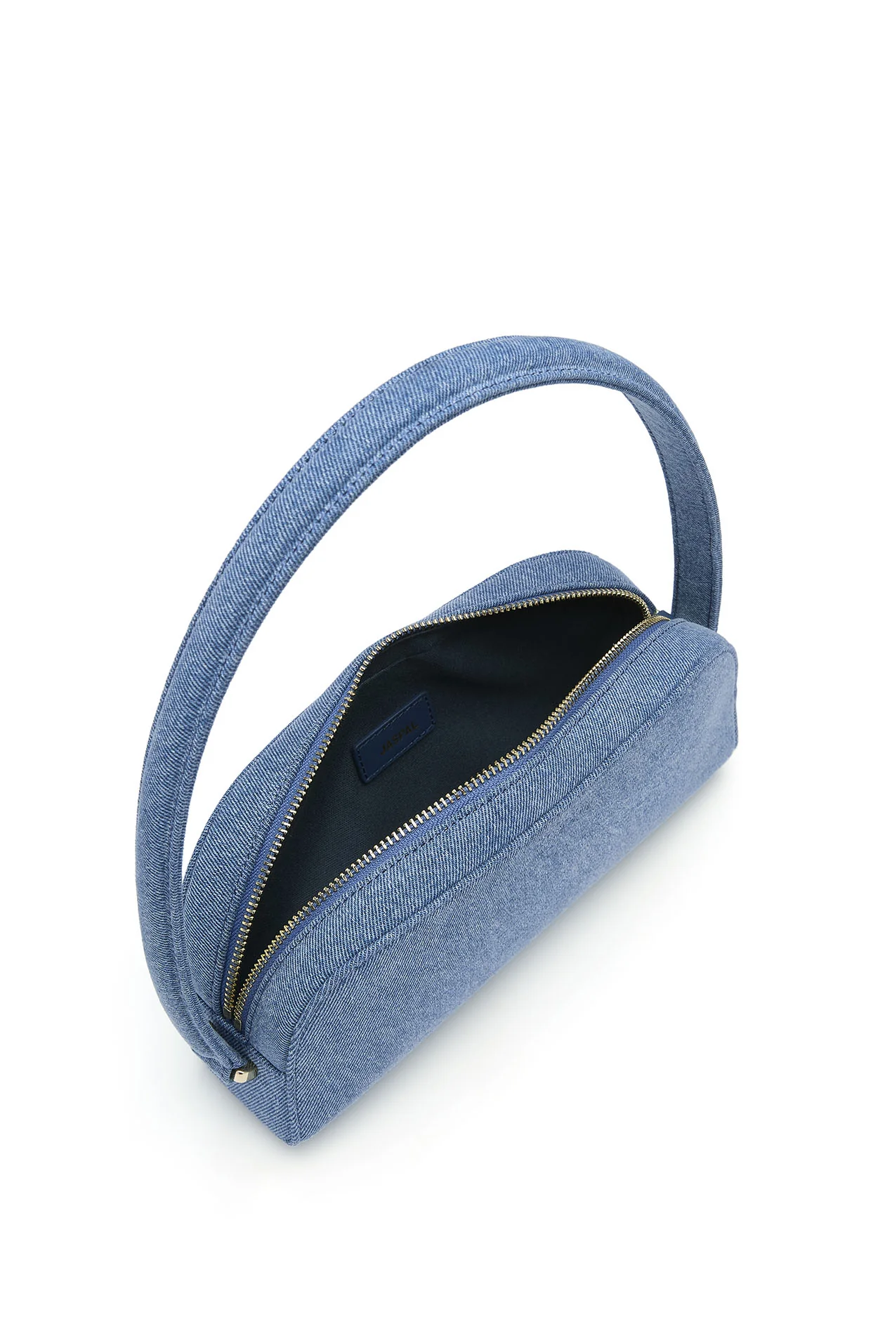 Structured Denim Shoulder Bag - Image 2