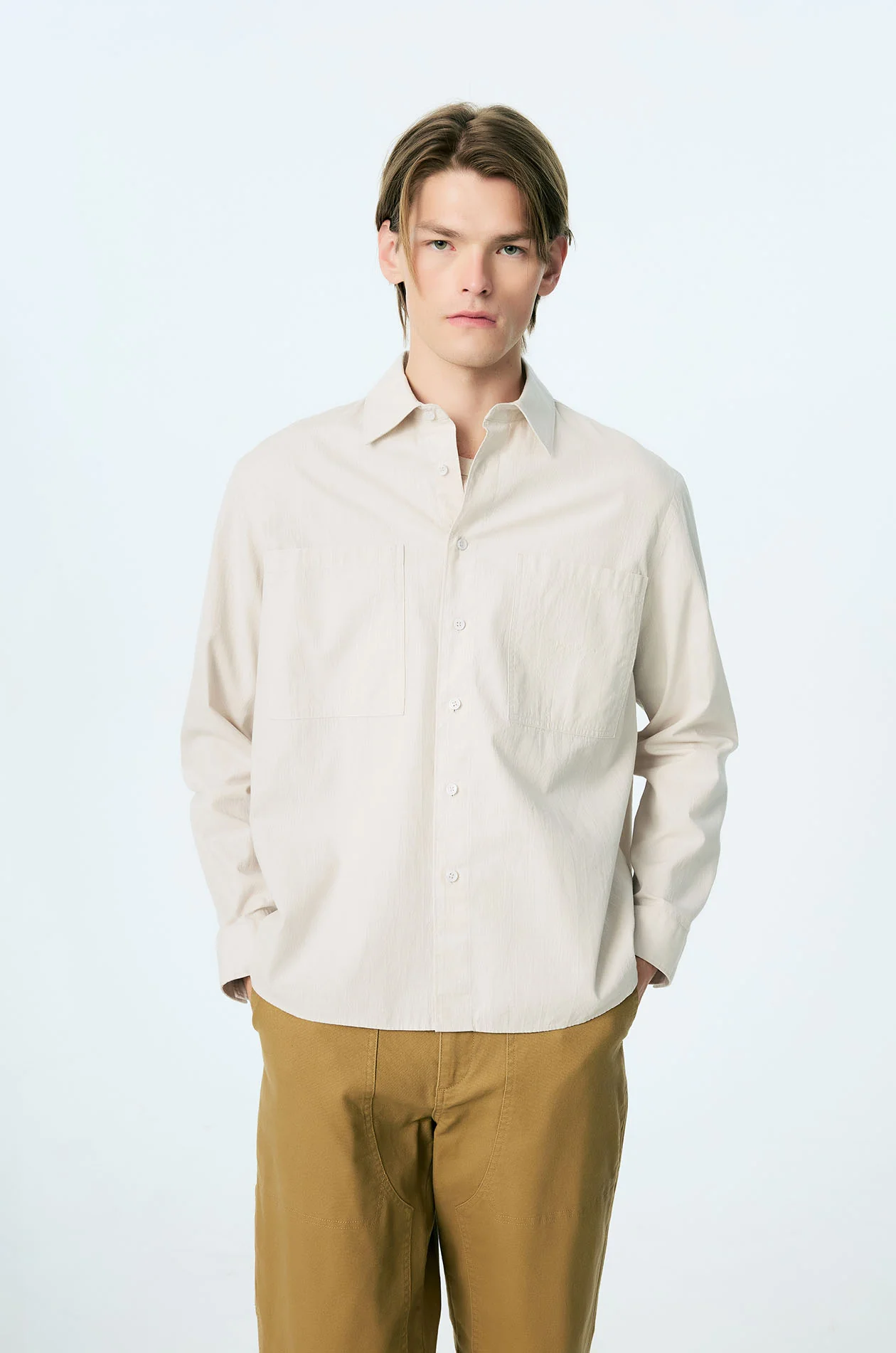 Micro-Textured Utility Shirt - Image 2