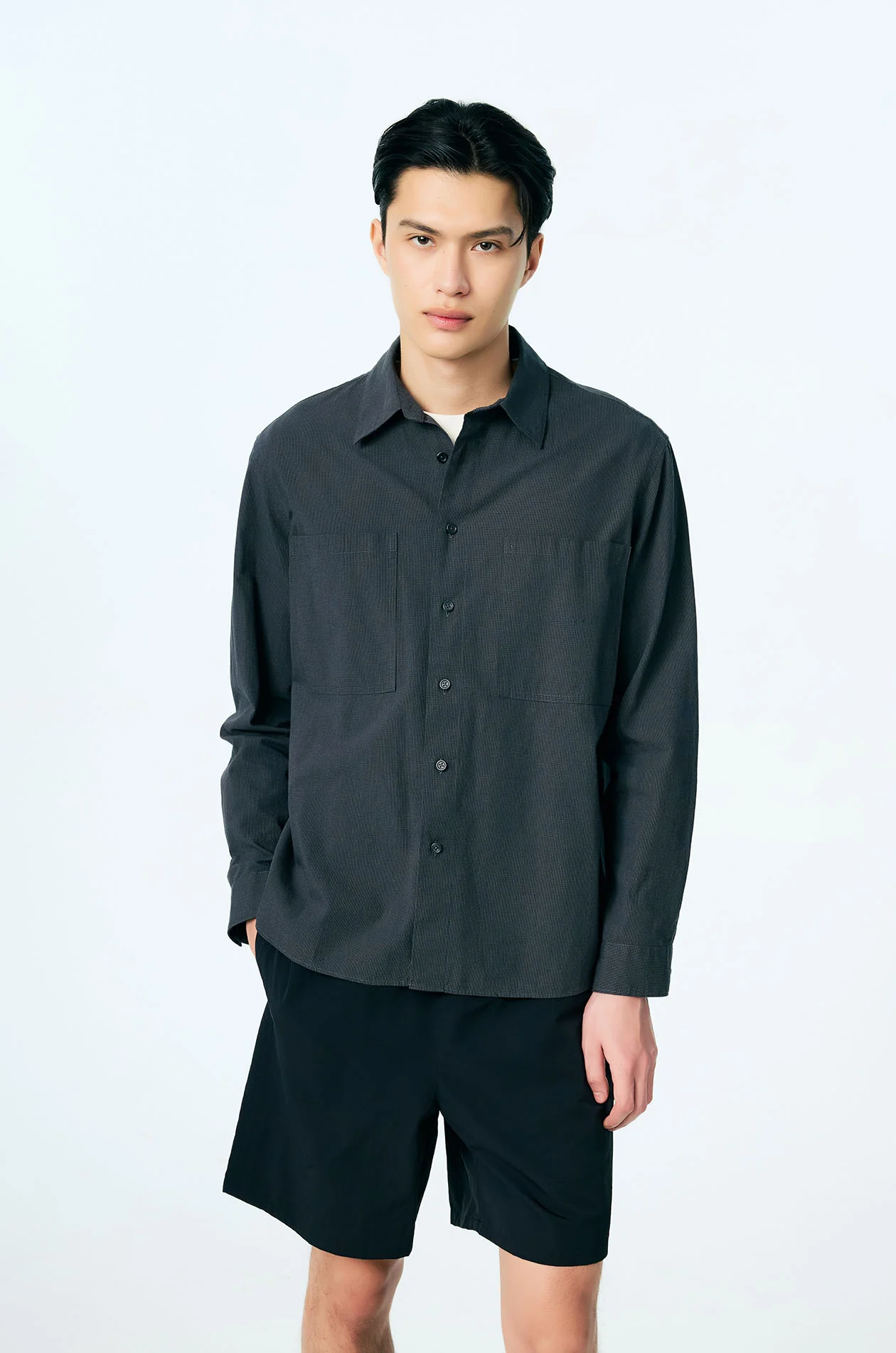 Micro-Textured Utility Shirt - Image 5