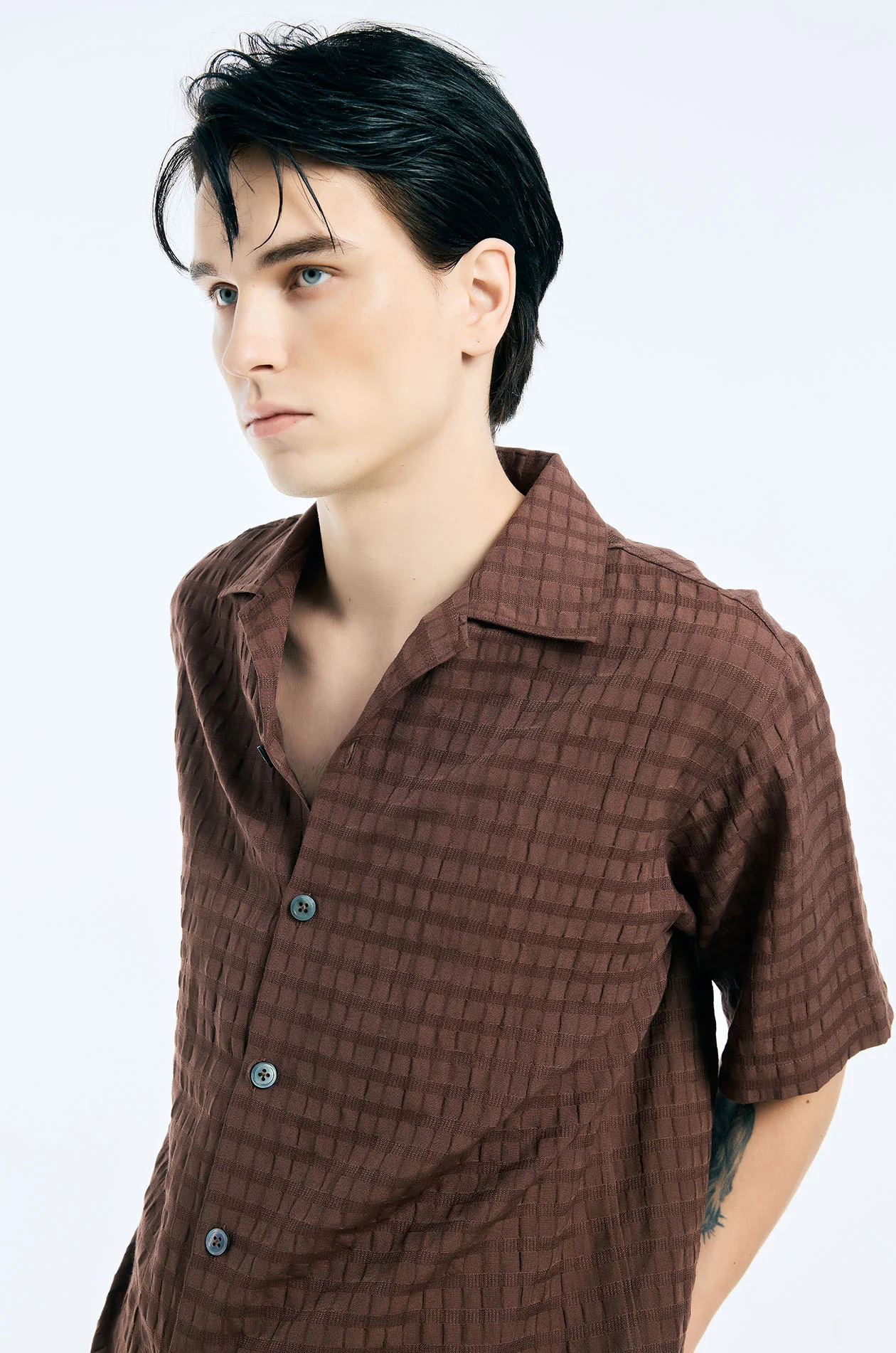 Grid Jacquard Resort Shirt - Image 3