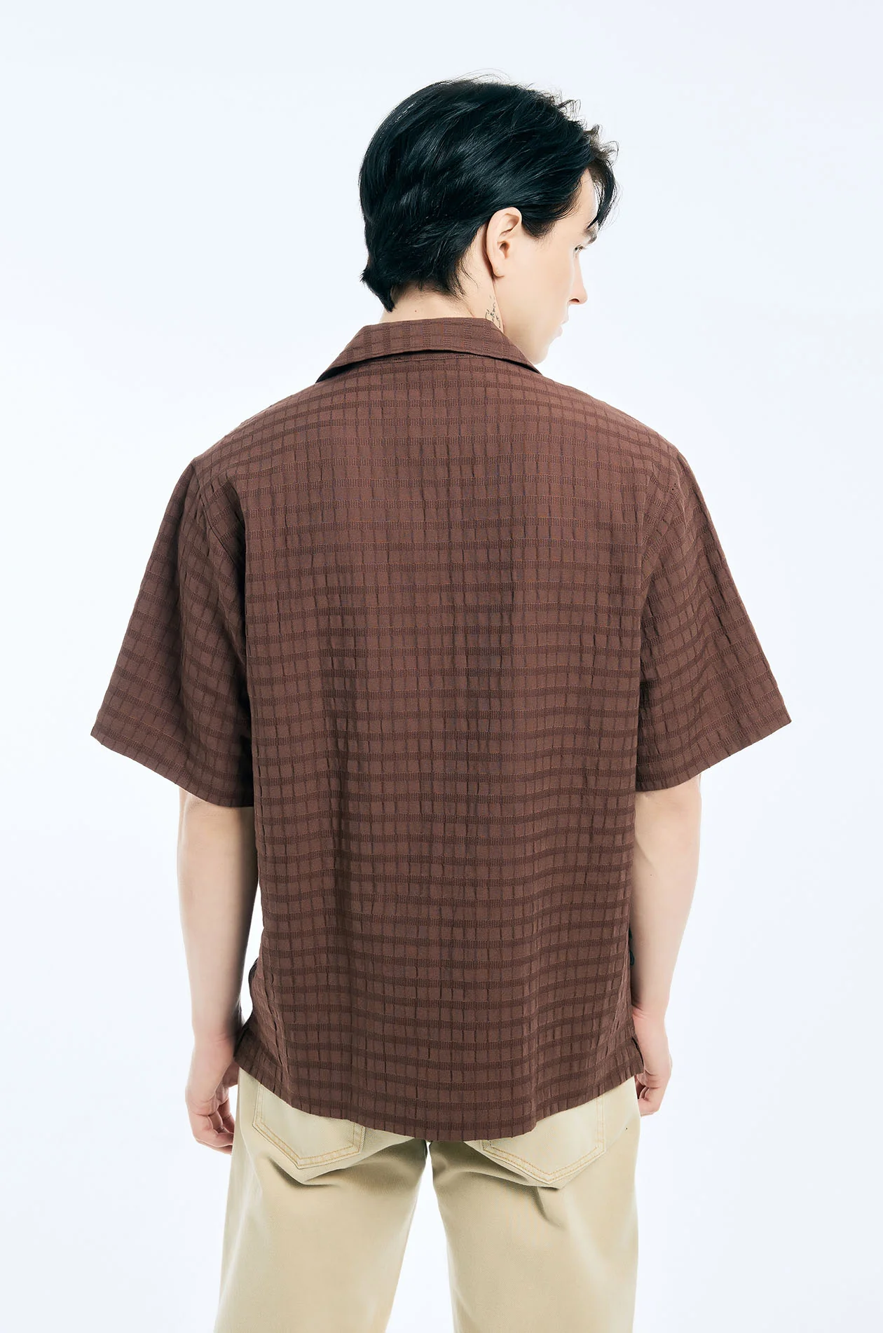 Grid Jacquard Resort Shirt - Image 4