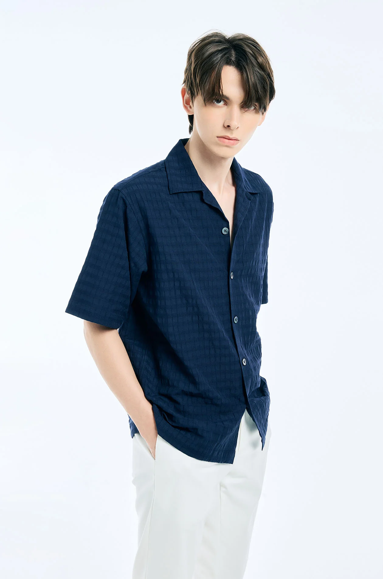 Grid Jacquard Resort Shirt - Image 6