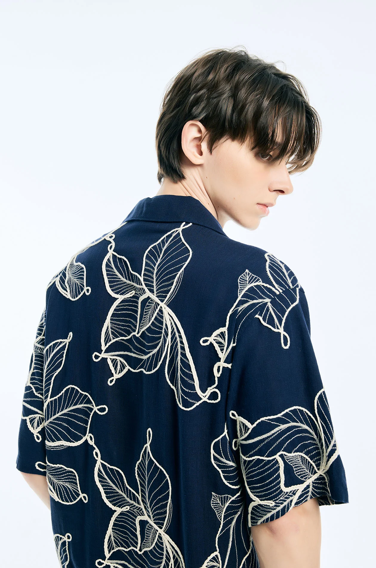 Botanical Embroidered Resort Shirt - Image 3