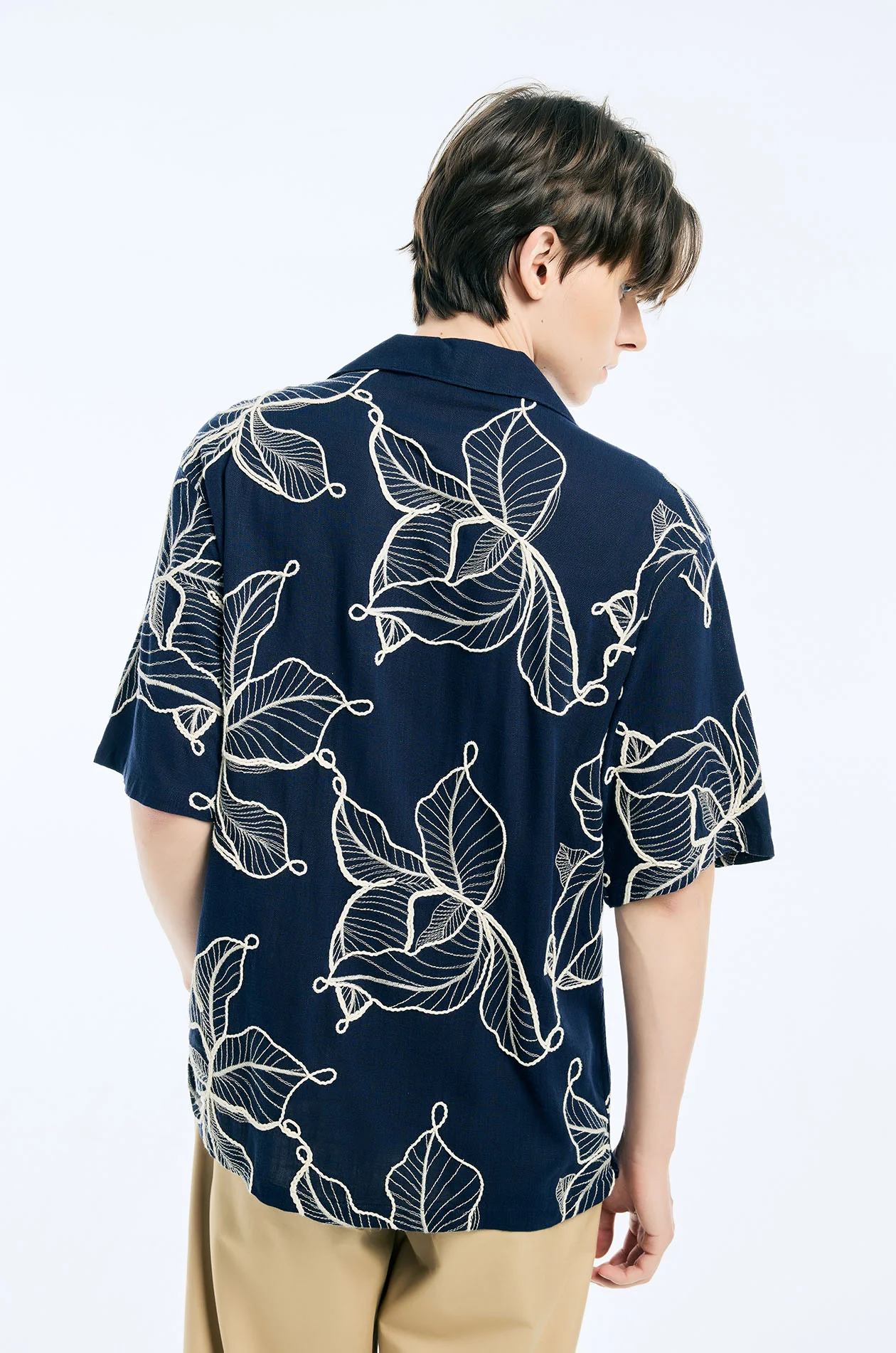 Botanical Embroidered Resort Shirt - Image 4