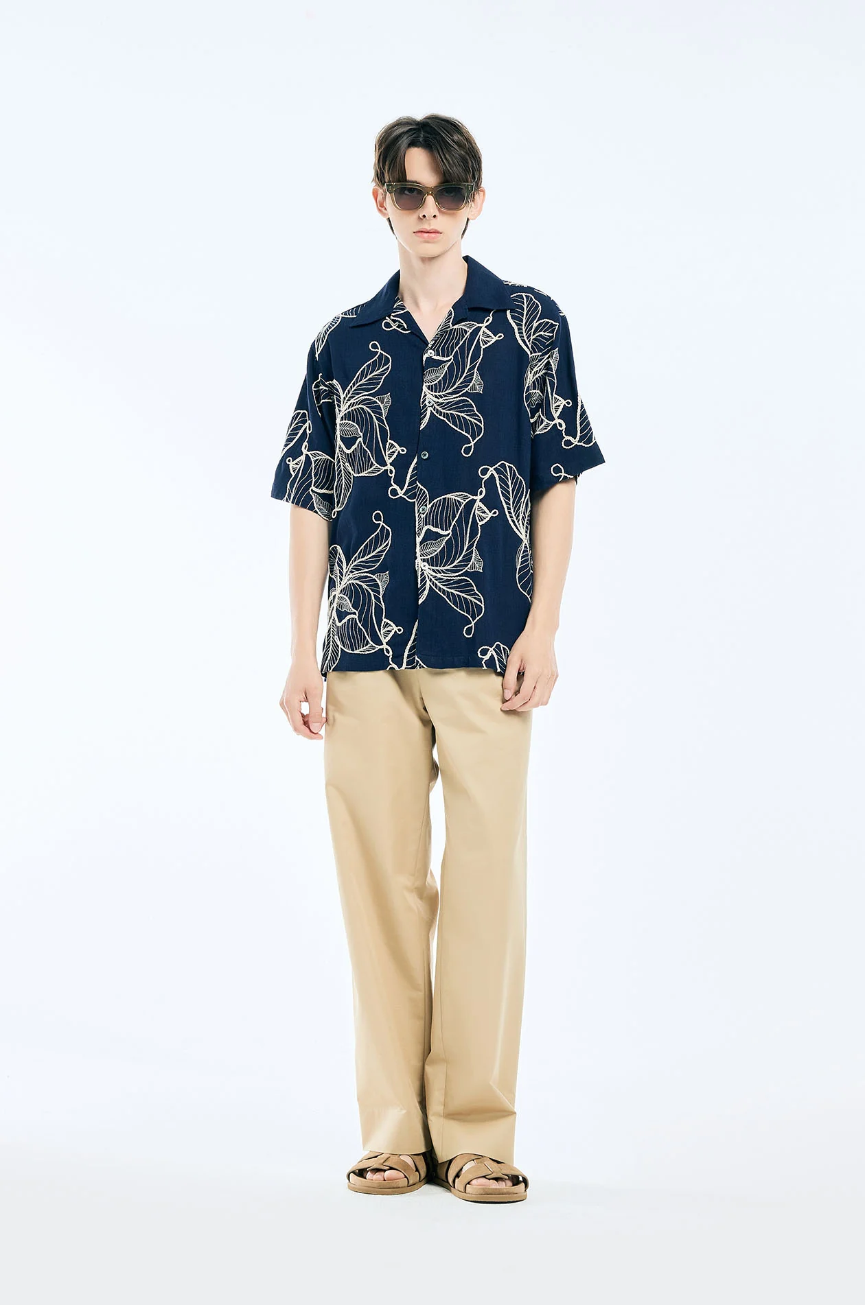 Botanical Embroidered Resort Shirt - Image 5