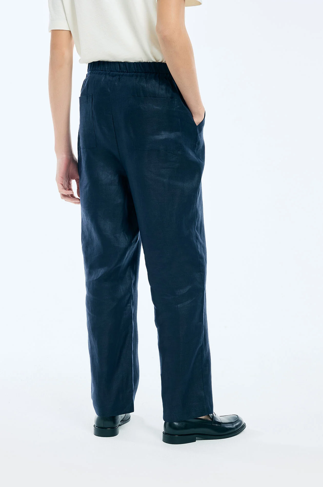 Drawstring Linen Easy Pants - Image 7