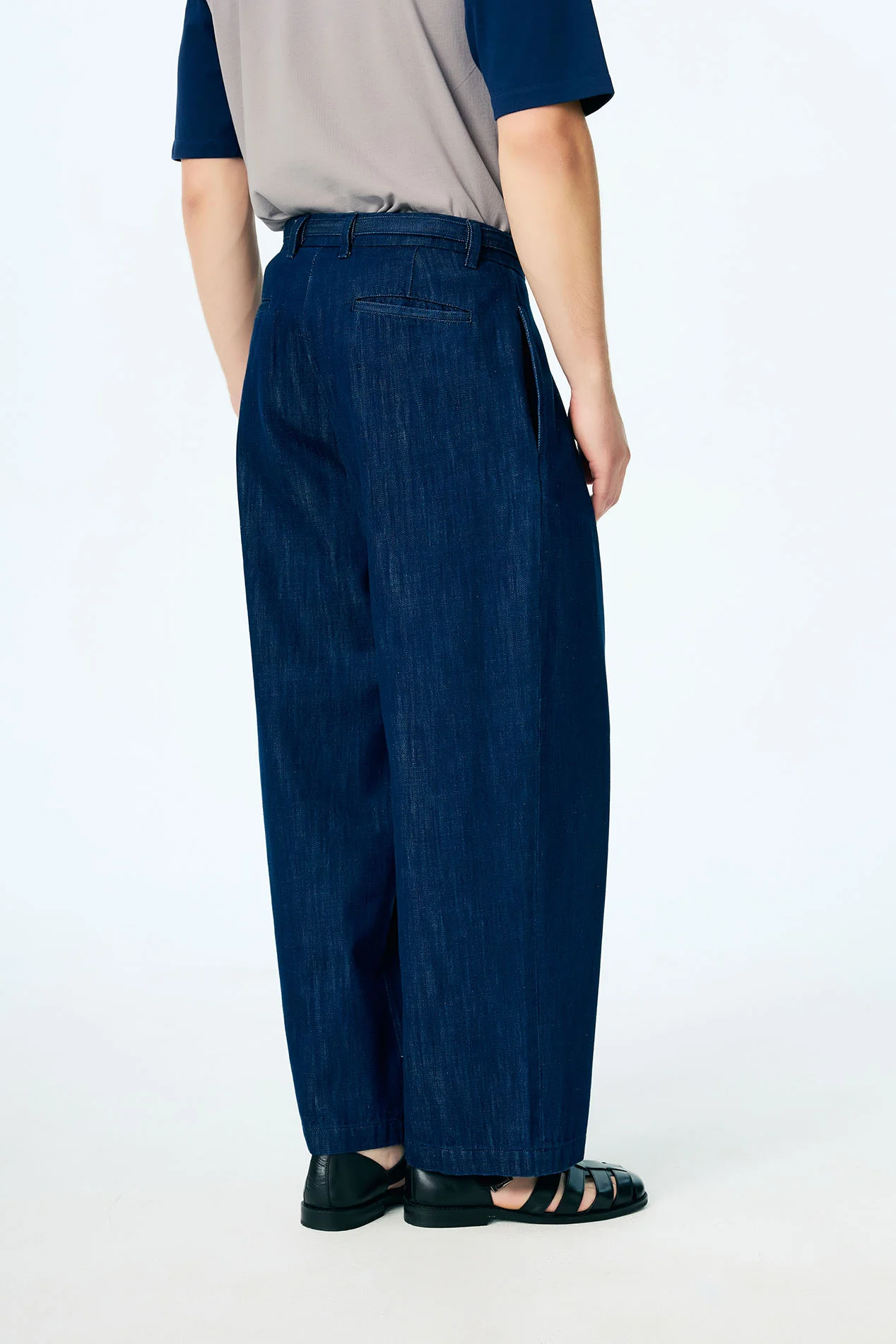 Navy Ultra-Wide Jeans - Image 3