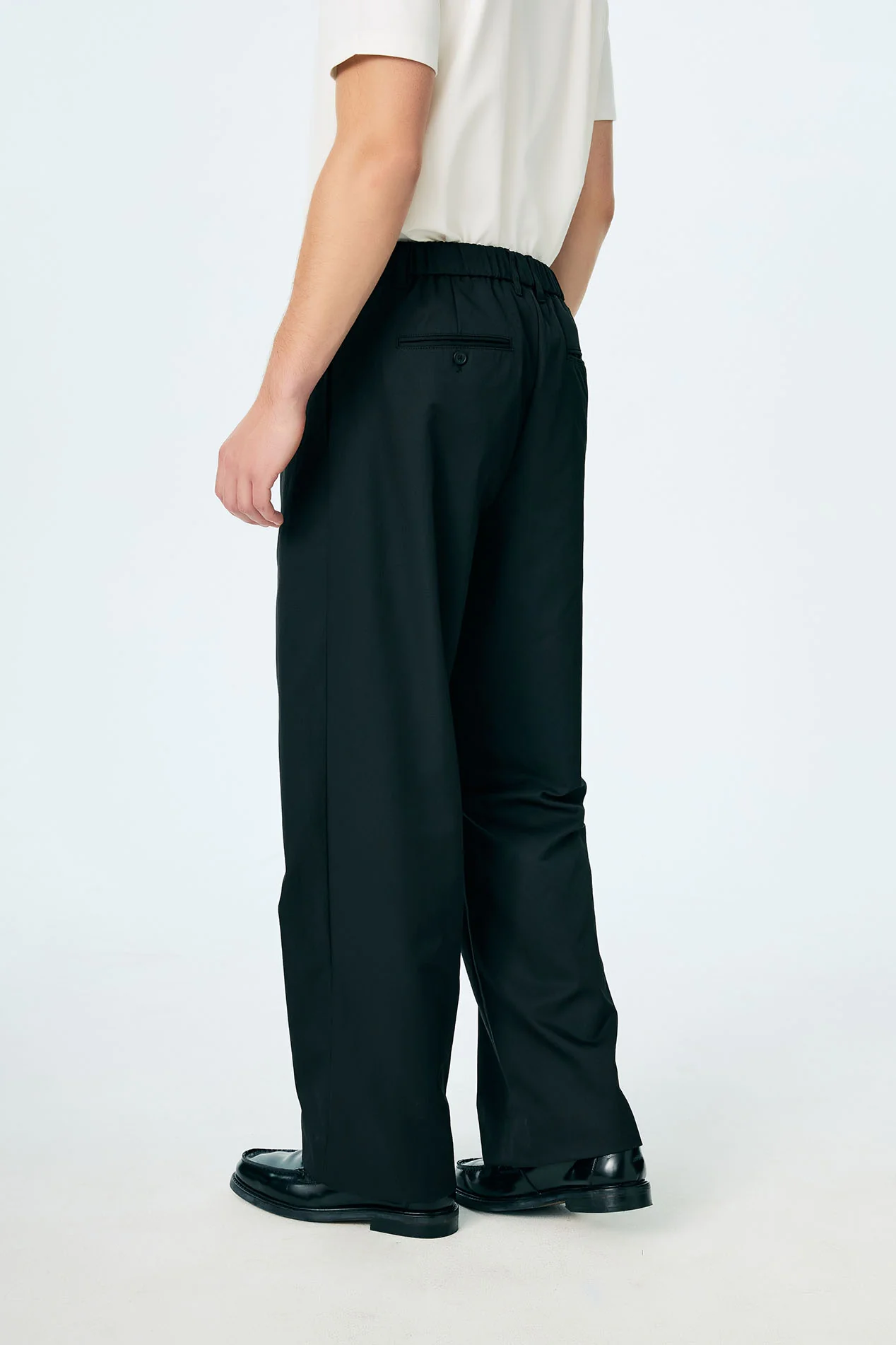 Wide-Leg Drawstring Twill Pants - Image 6
