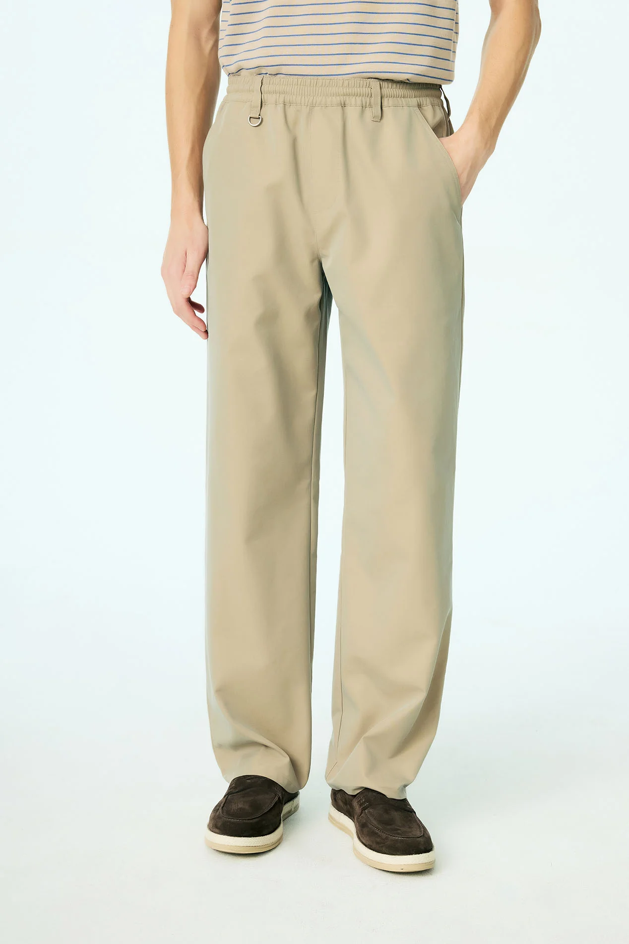 Wide-Leg Cotton-Blend Twill Pants - Image 2