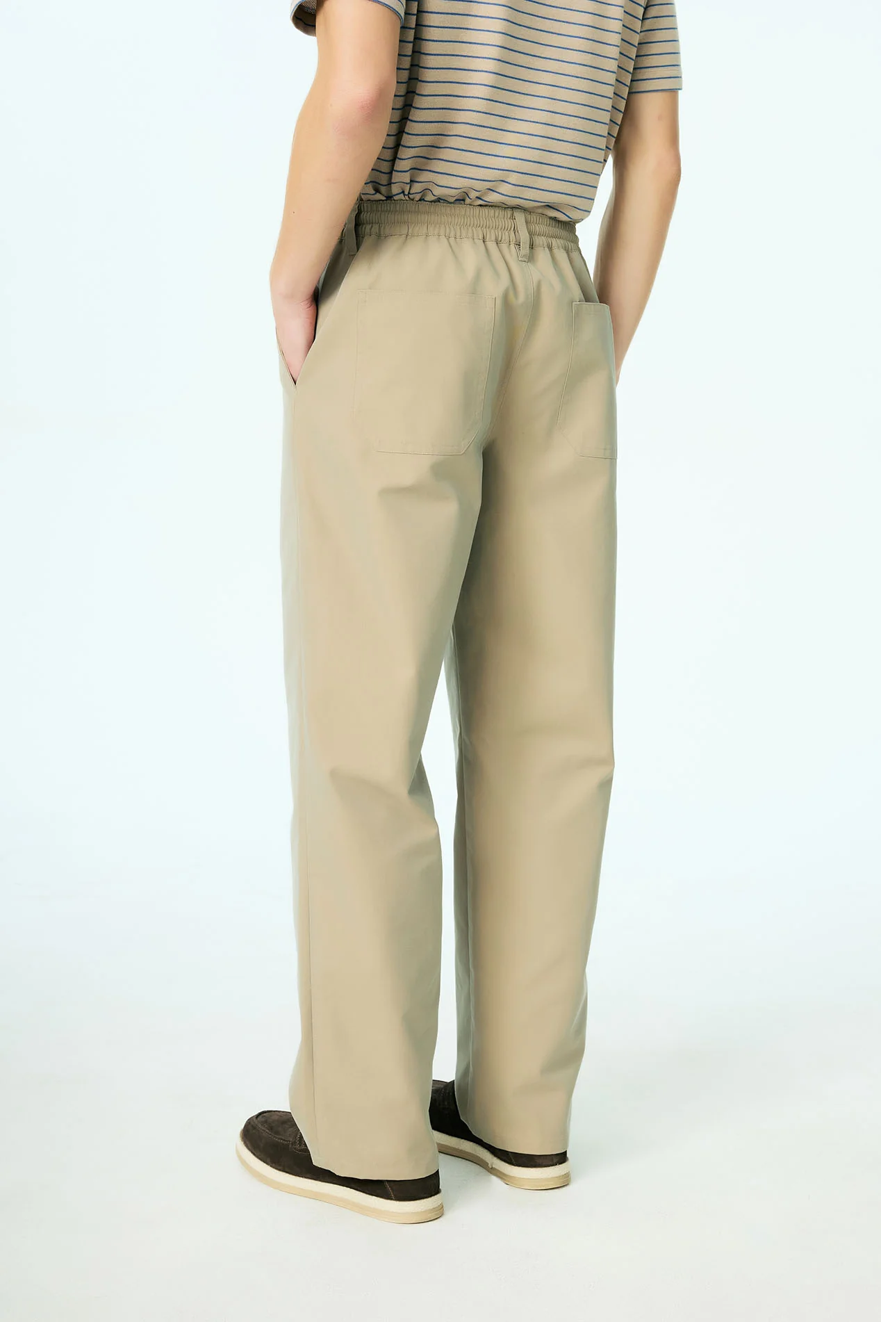 Wide-Leg Cotton-Blend Twill Pants - Image 4