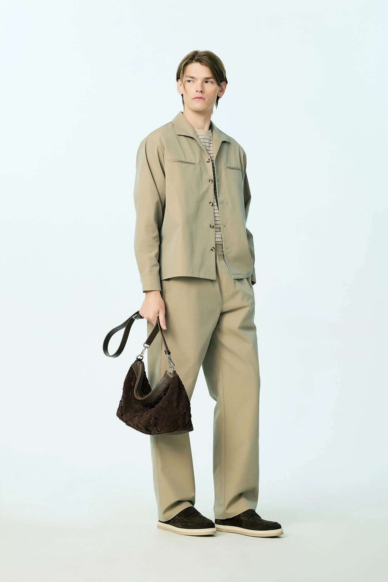 Cotton-Blend Twill Overshirt