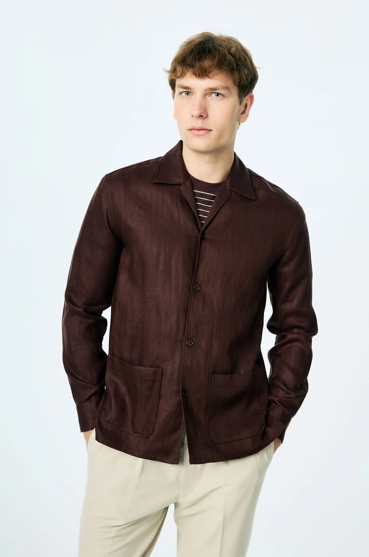 Herringbone Summer Overshirt - Image 2