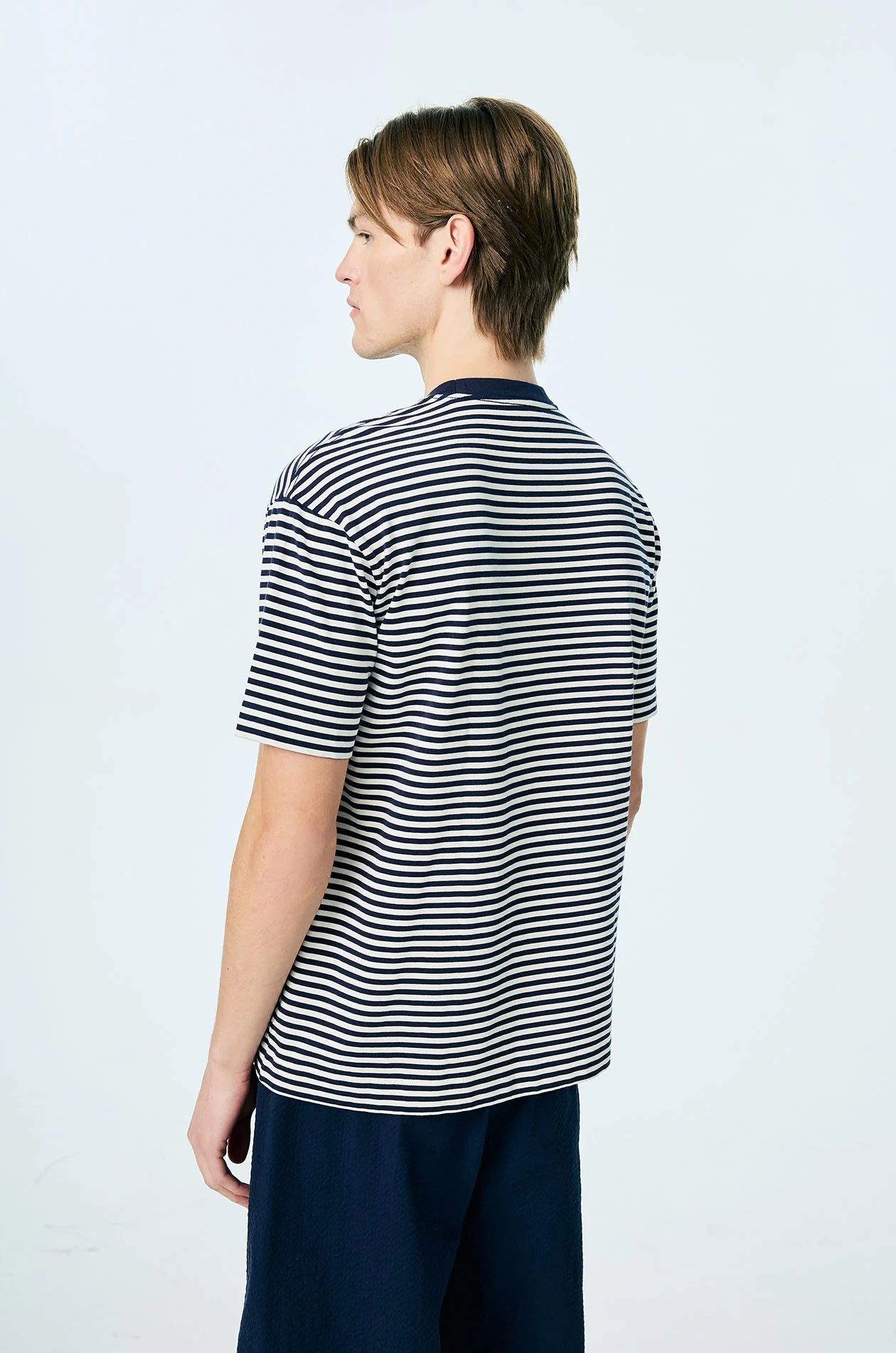 Fish Embroidered Striped T-Shirt - Image 4