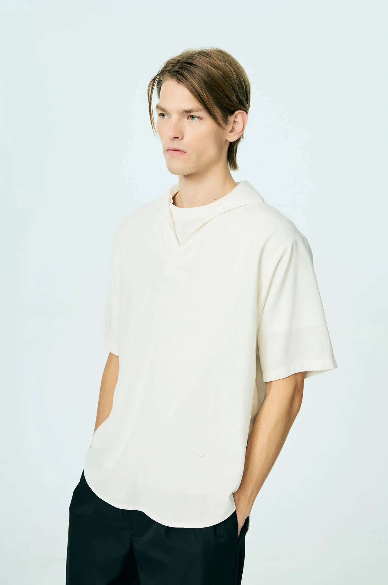 Open-Collar Linen-Blend Polo - Image 5