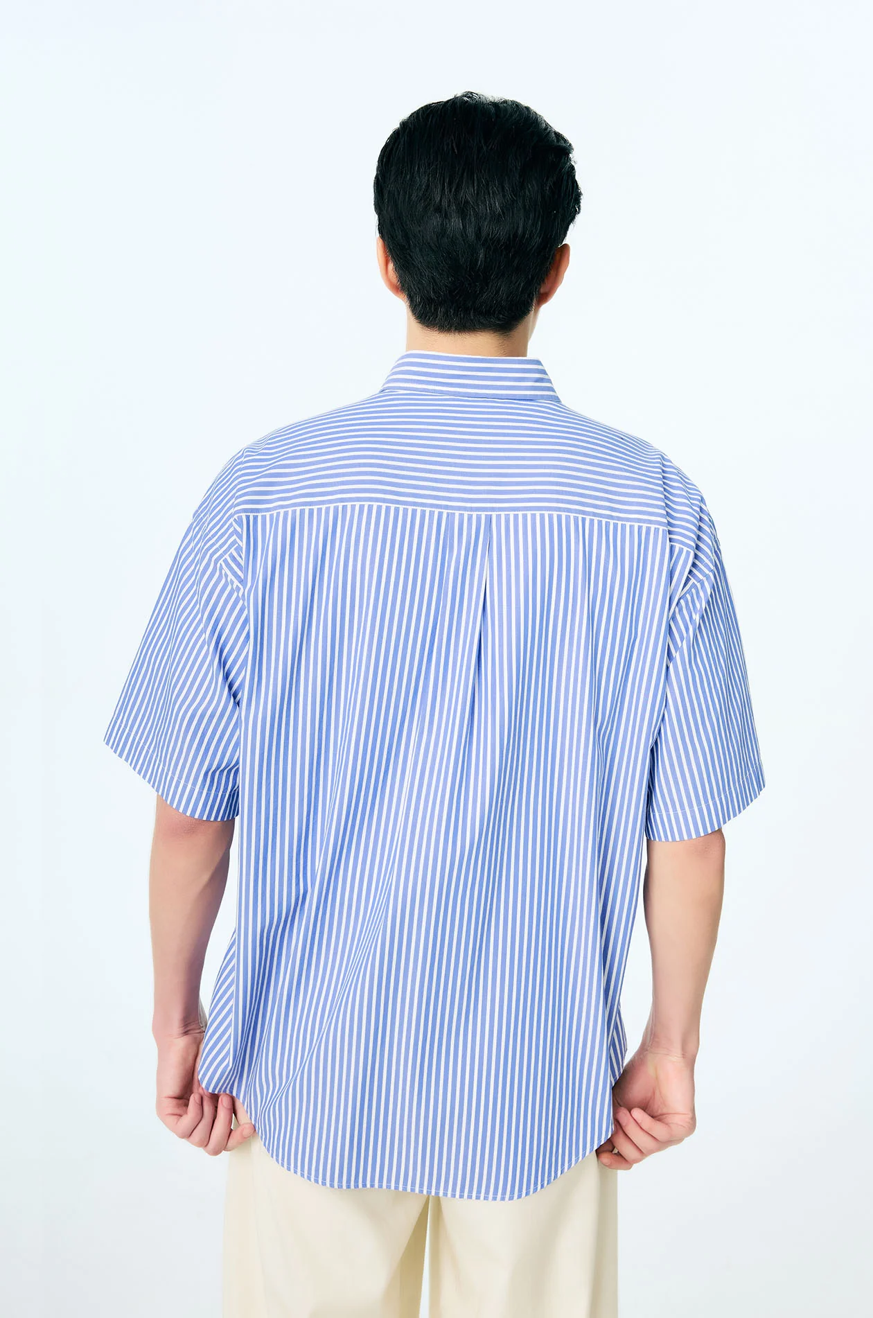 Striped Oversized Button-Down Shirt - Image 4