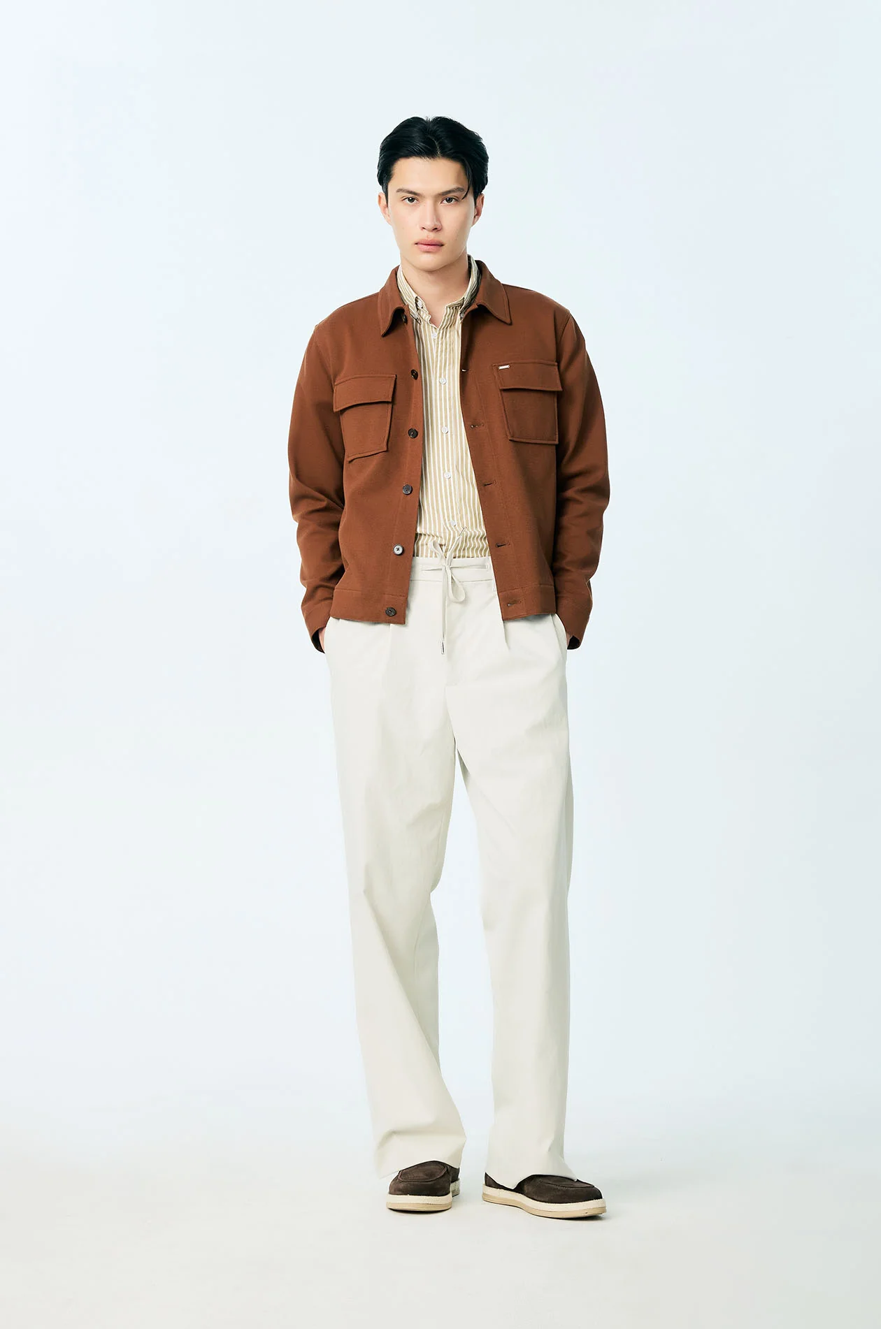 Striped Oversized Button-Down Shirt - Image 5