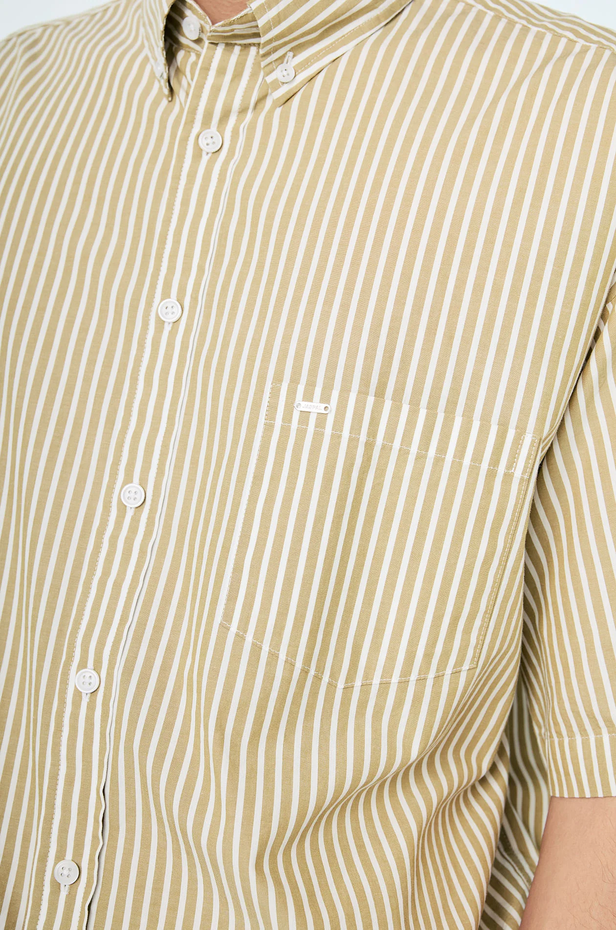 Striped Oversized Button-Down Shirt - Image 7