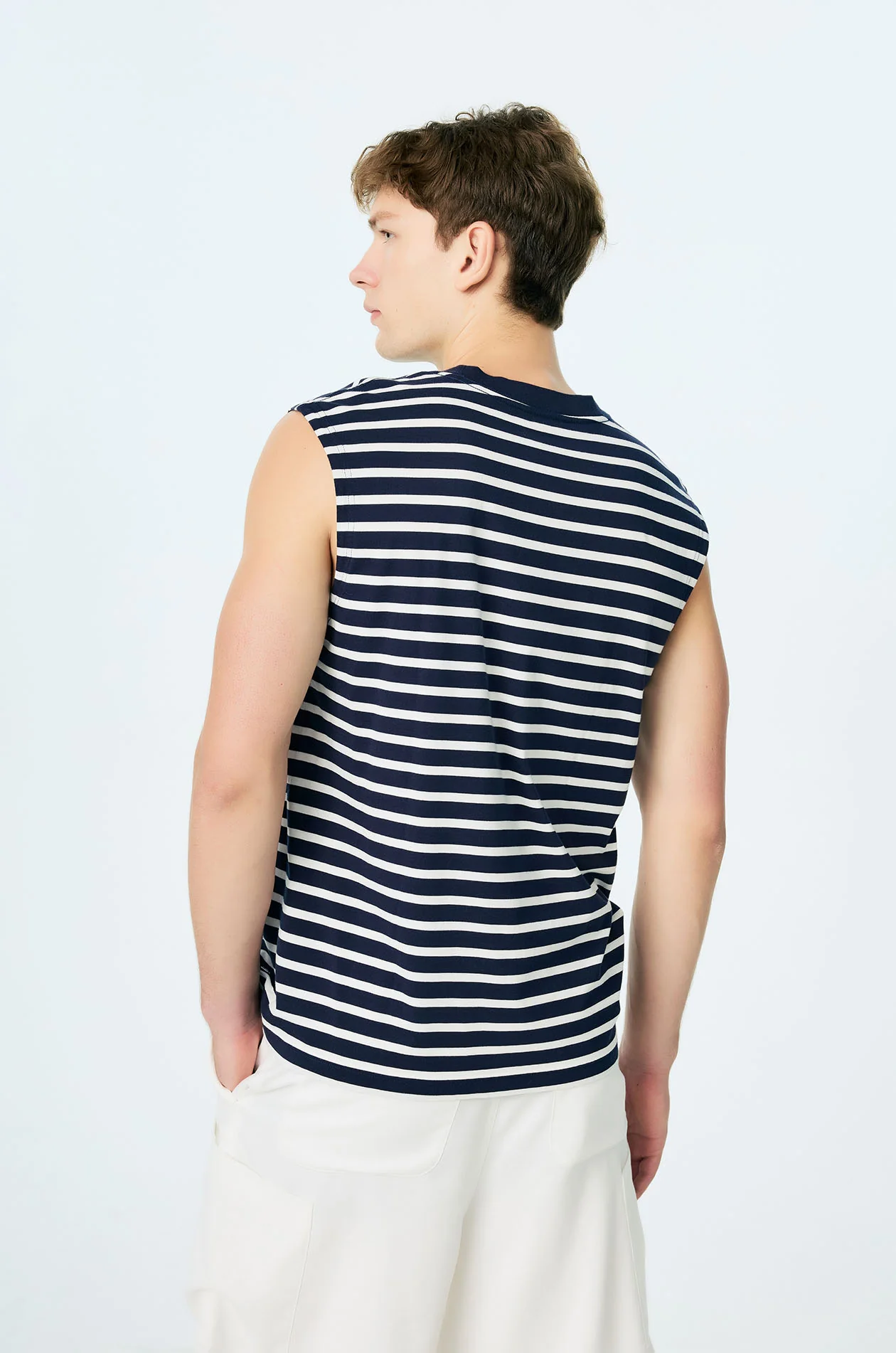 Sleeveless Cotton Jersey T-Shirt - Image 4