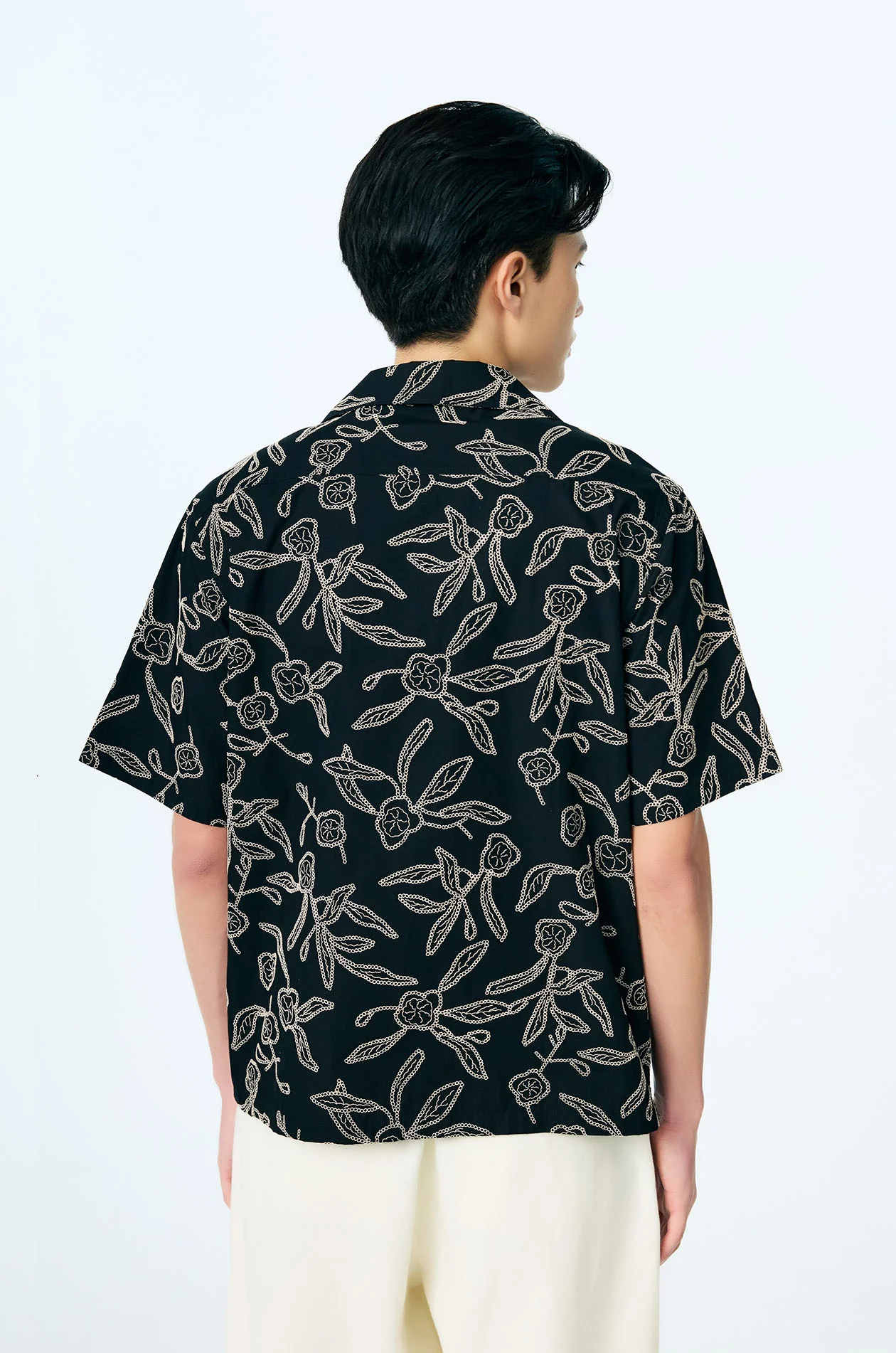 Floral Print Cotton Resort Shirt - Image 3