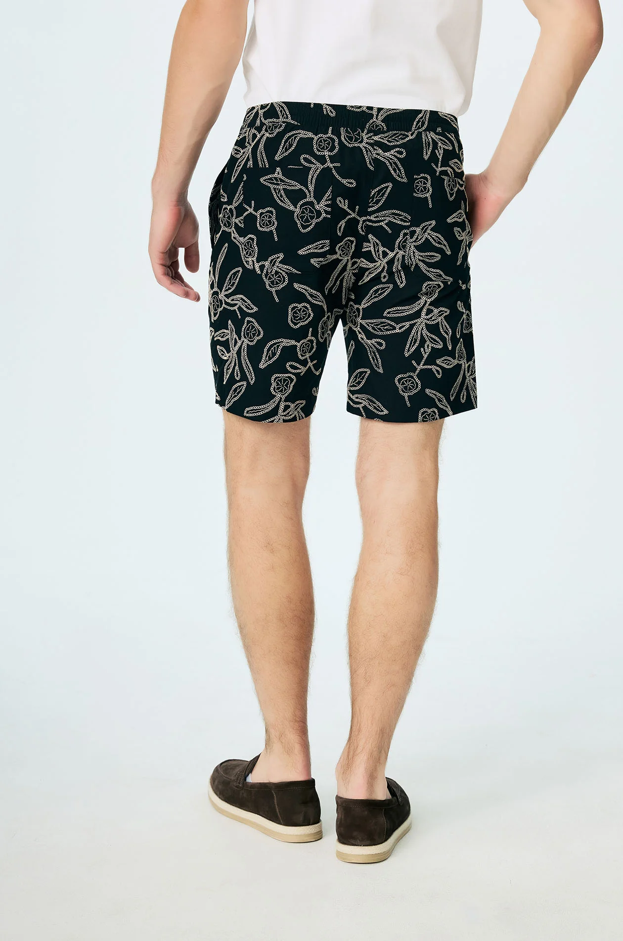 Floral Print Cotton Easy Shorts - Image 3