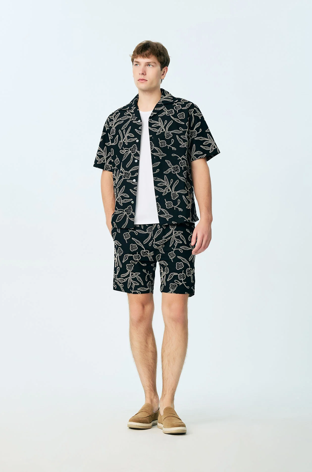Floral Print Cotton Easy Shorts - Image 4