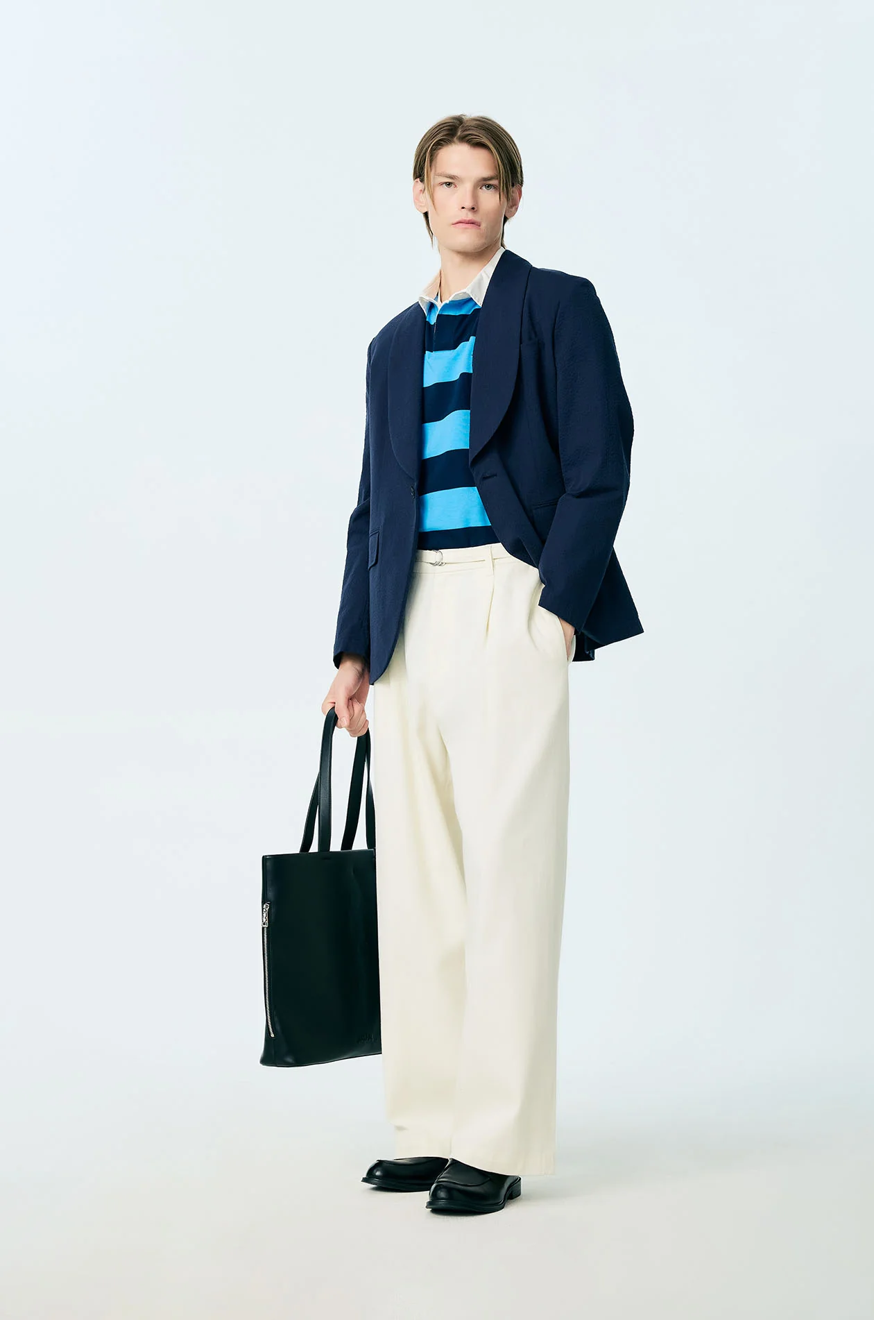 Awning Stripe Jersey Polo Shirt