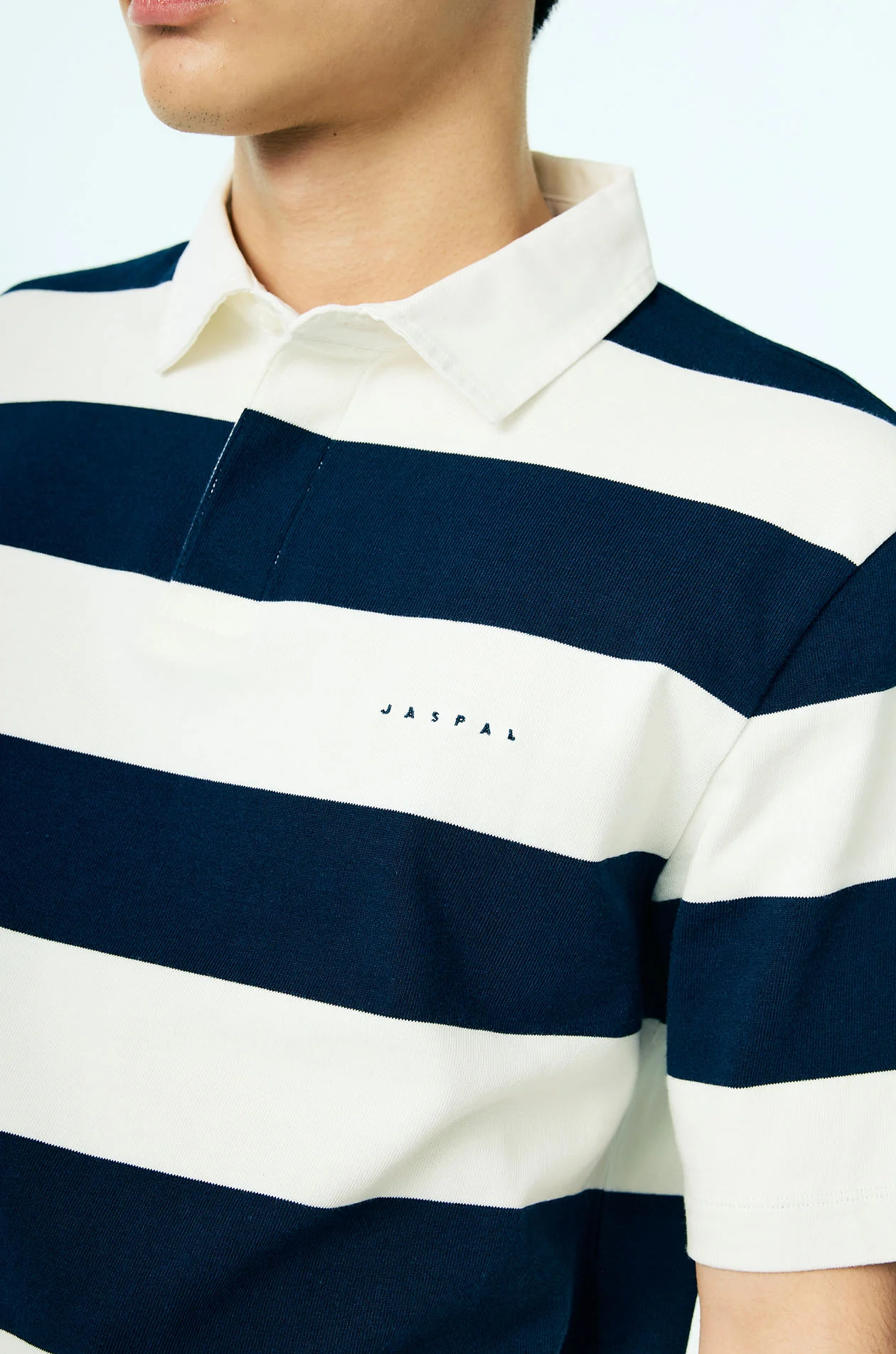 Awning Stripe Jersey Polo Shirt - Image 11