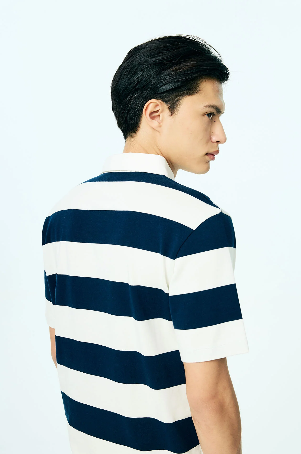 Awning Stripe Jersey Polo Shirt - Image 12