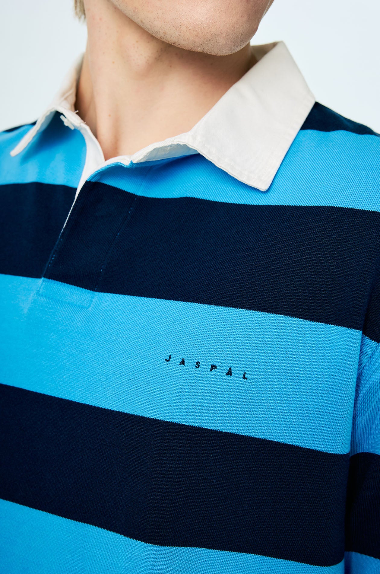 Awning Stripe Jersey Polo Shirt - Image 3
