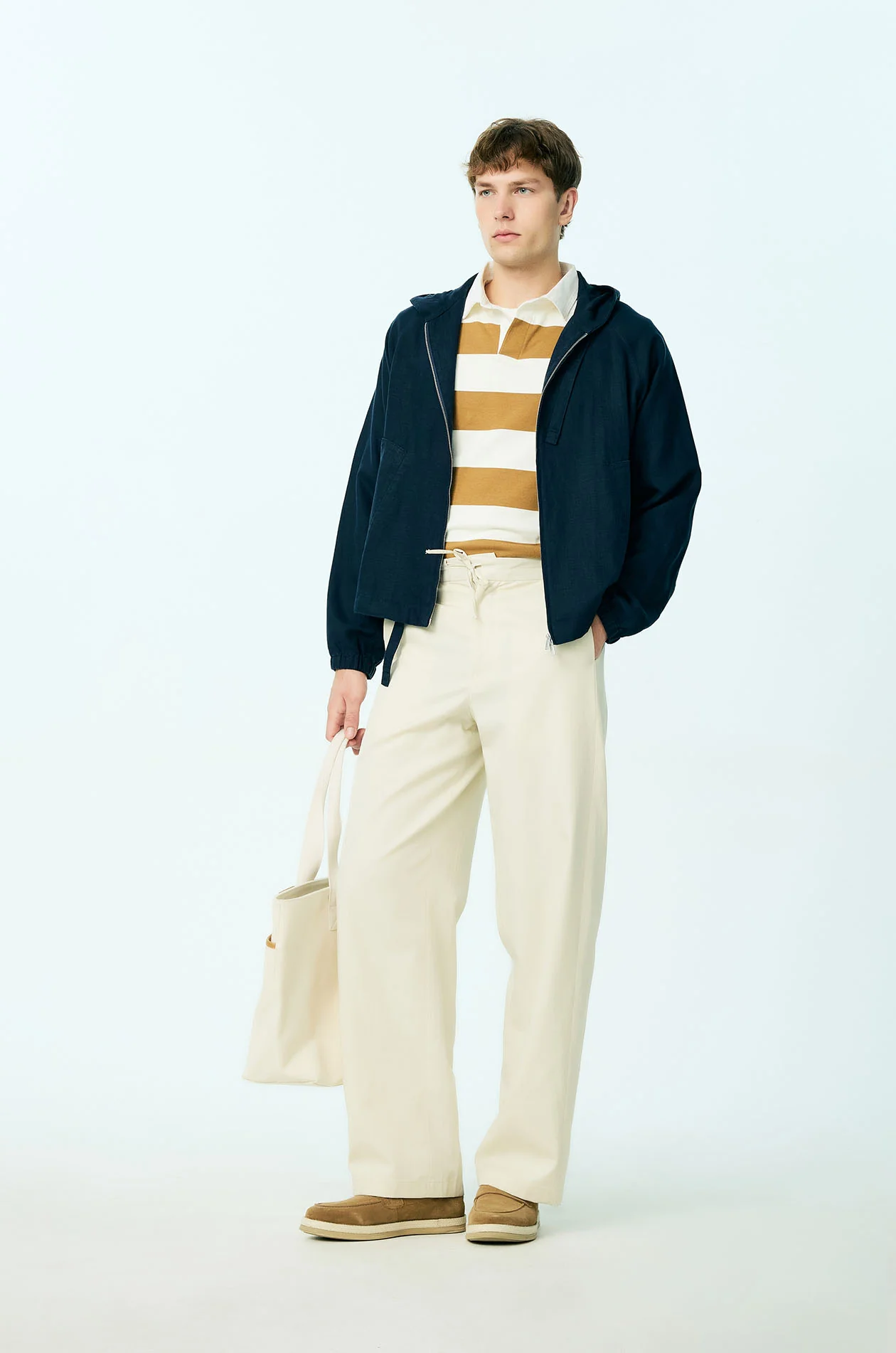 Awning Stripe Jersey Polo Shirt - Image 5