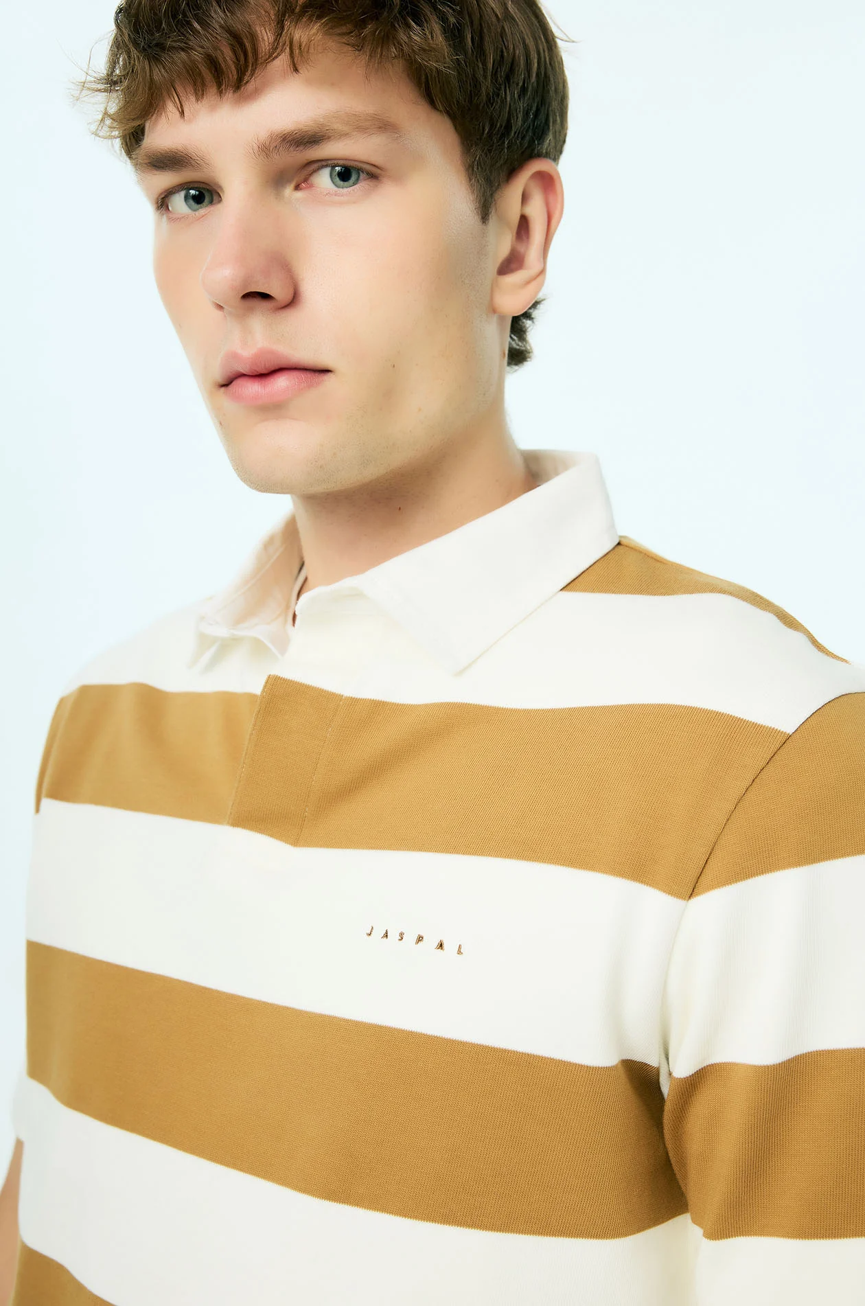 Awning Stripe Jersey Polo Shirt - Image 7
