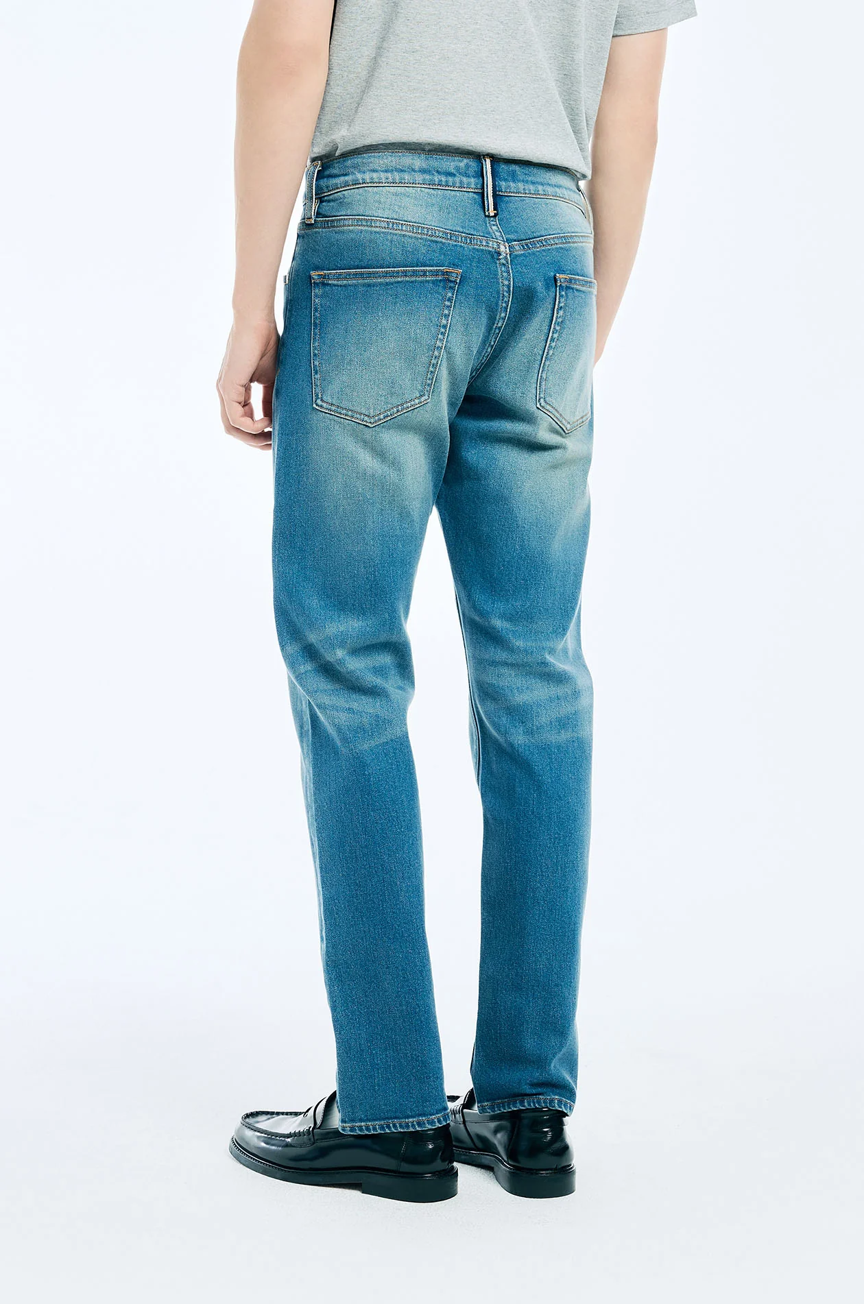 Vintage Washed Slim Fit Jeans - Image 5