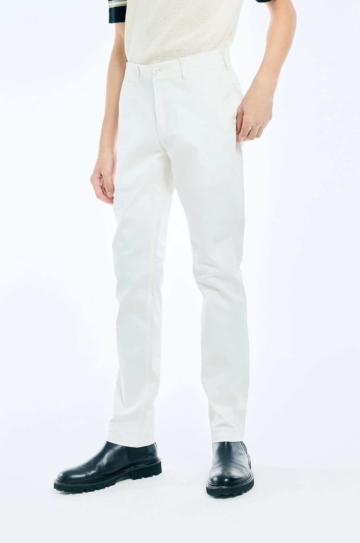 White Slim Fit Jeans - Image 2