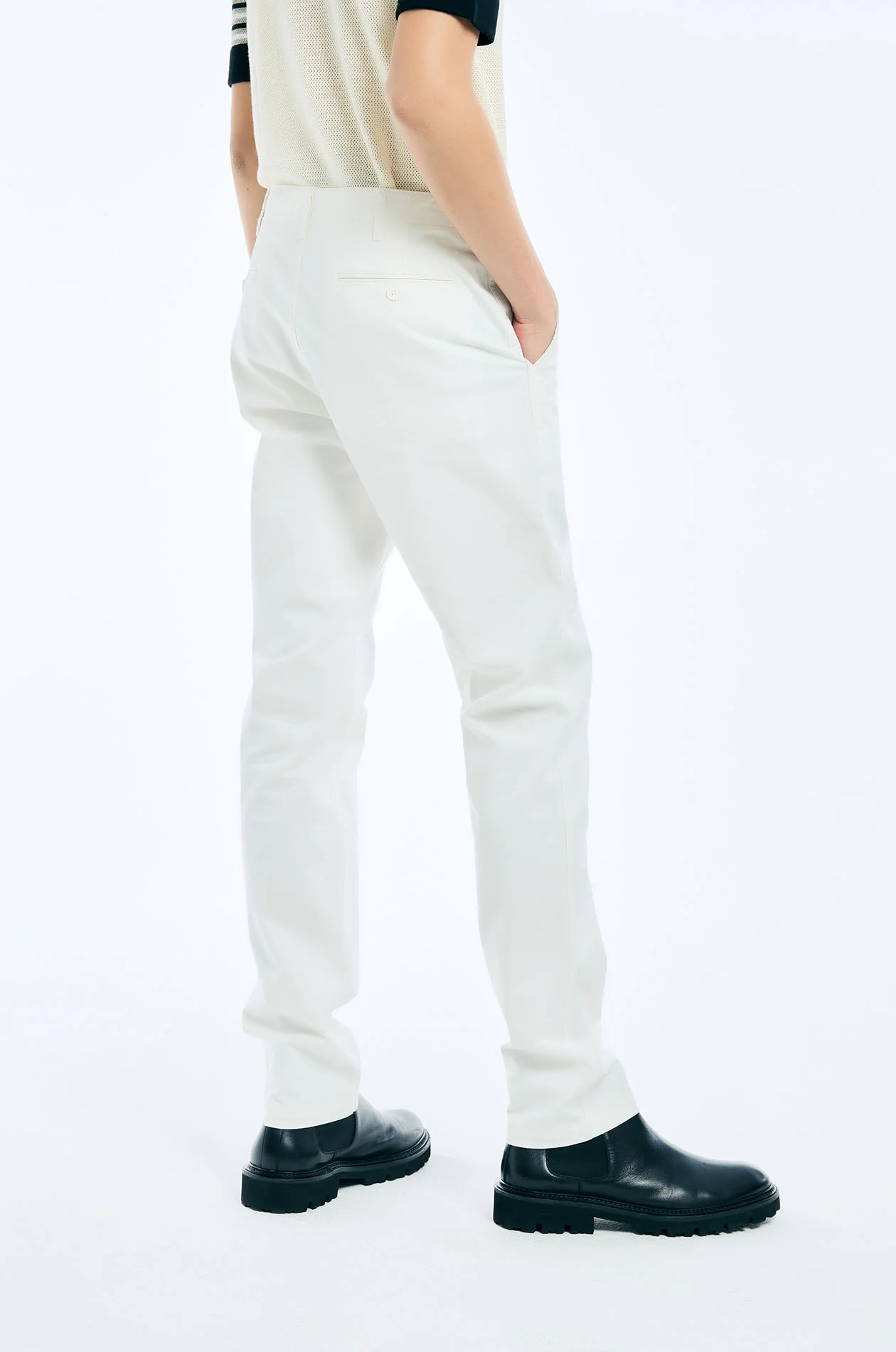 White Slim Fit Jeans - Image 3