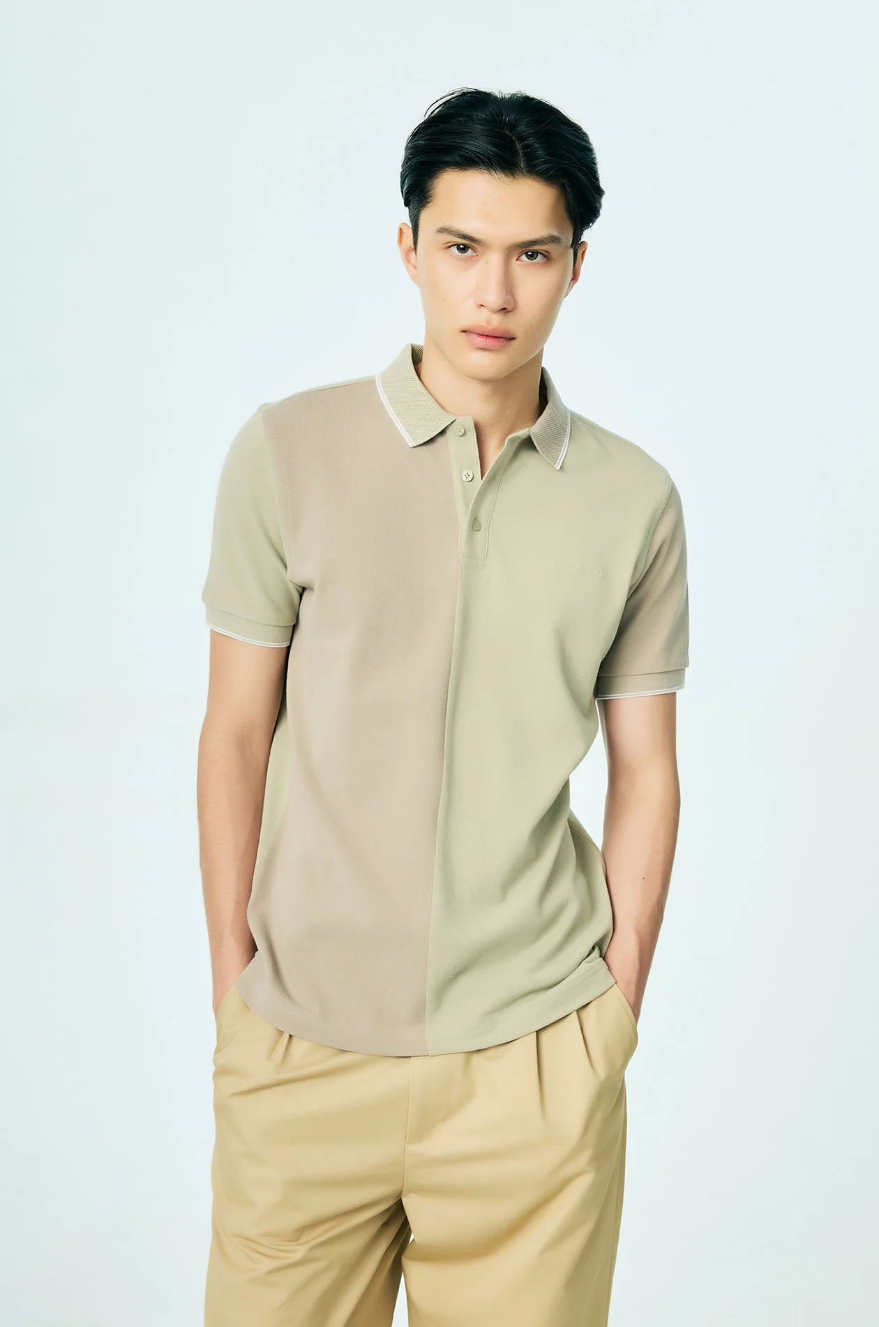 Color-Block Cotton Piqué Polo - Image 2