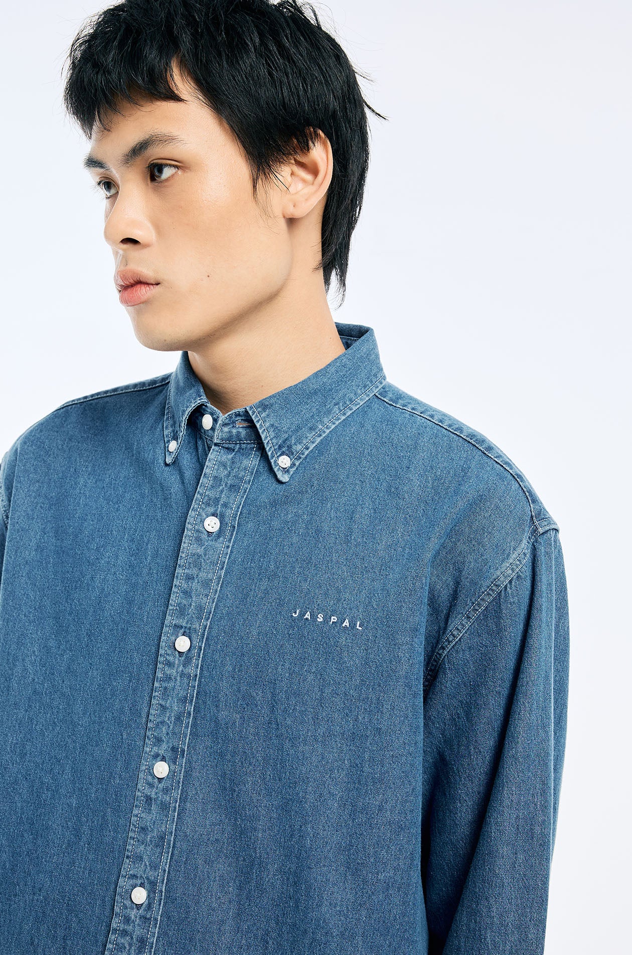 Button Down Collar Chambray Shirt - Image 3