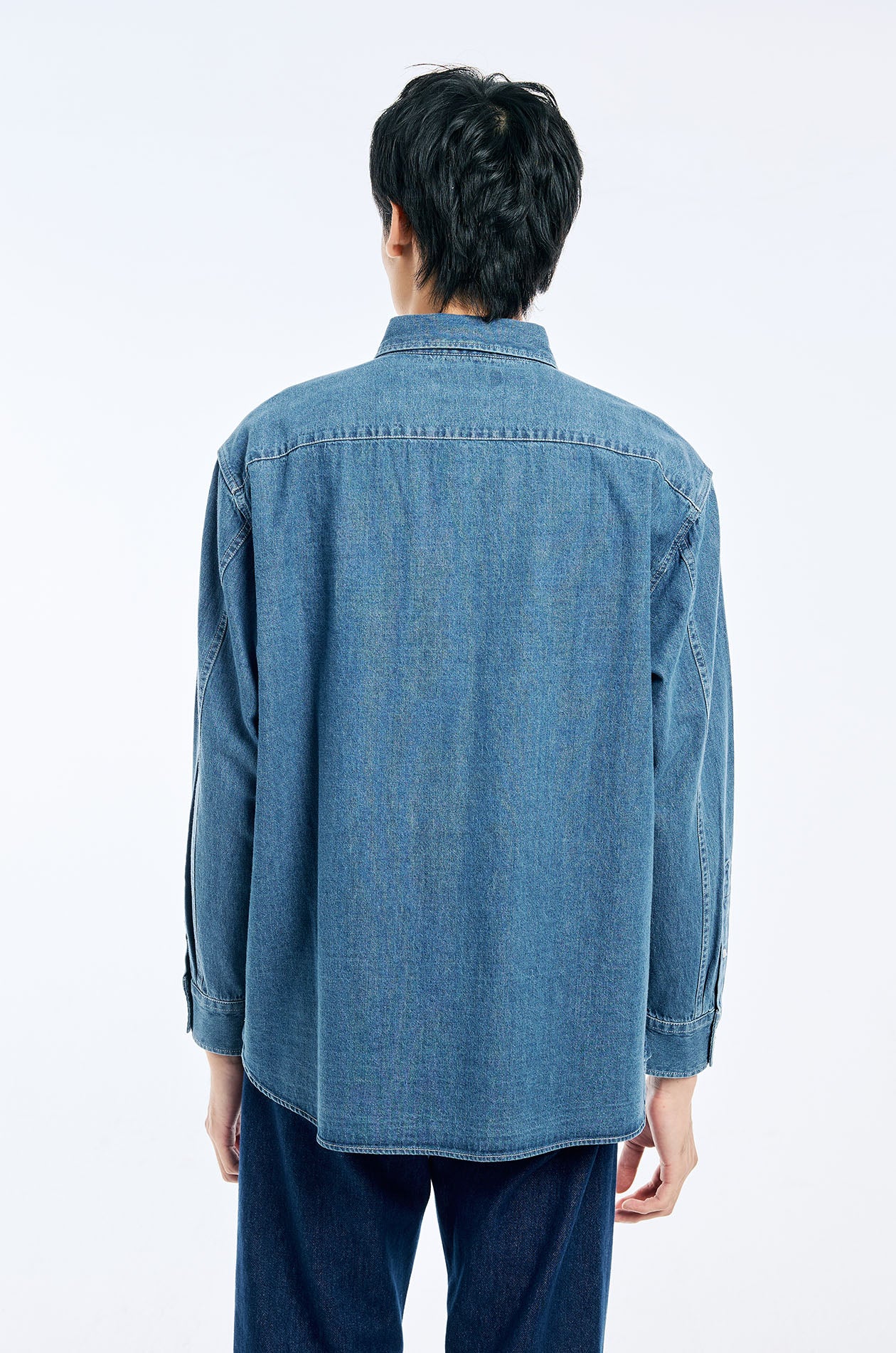 Button Down Collar Chambray Shirt - Image 4