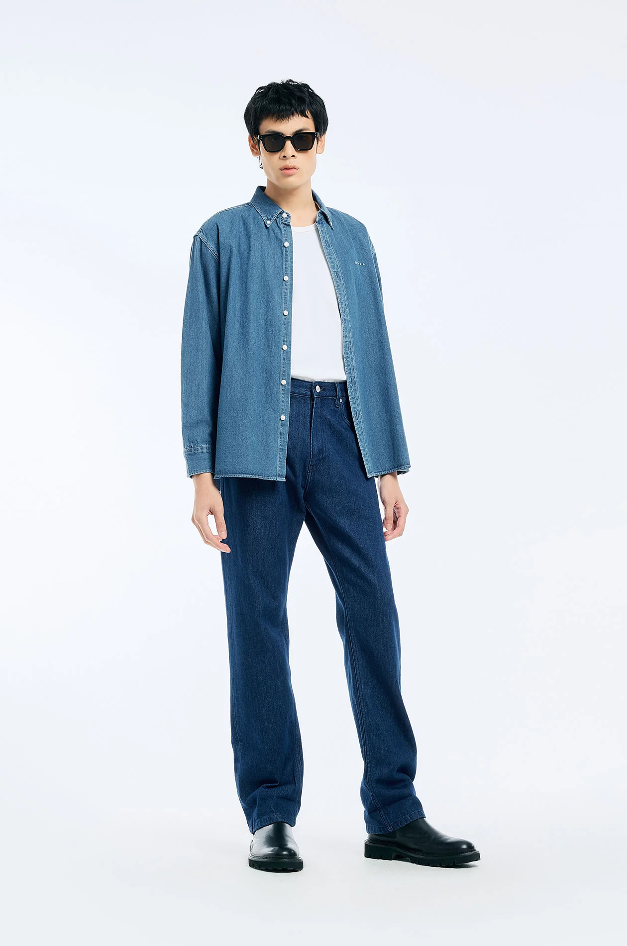 Button Down Collar Chambray Shirt - Image 5