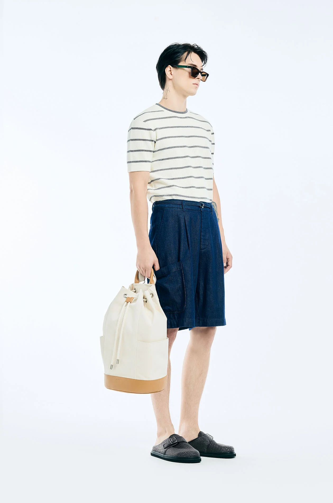 Striped Ribbed Knit T-Shirt - Image 4