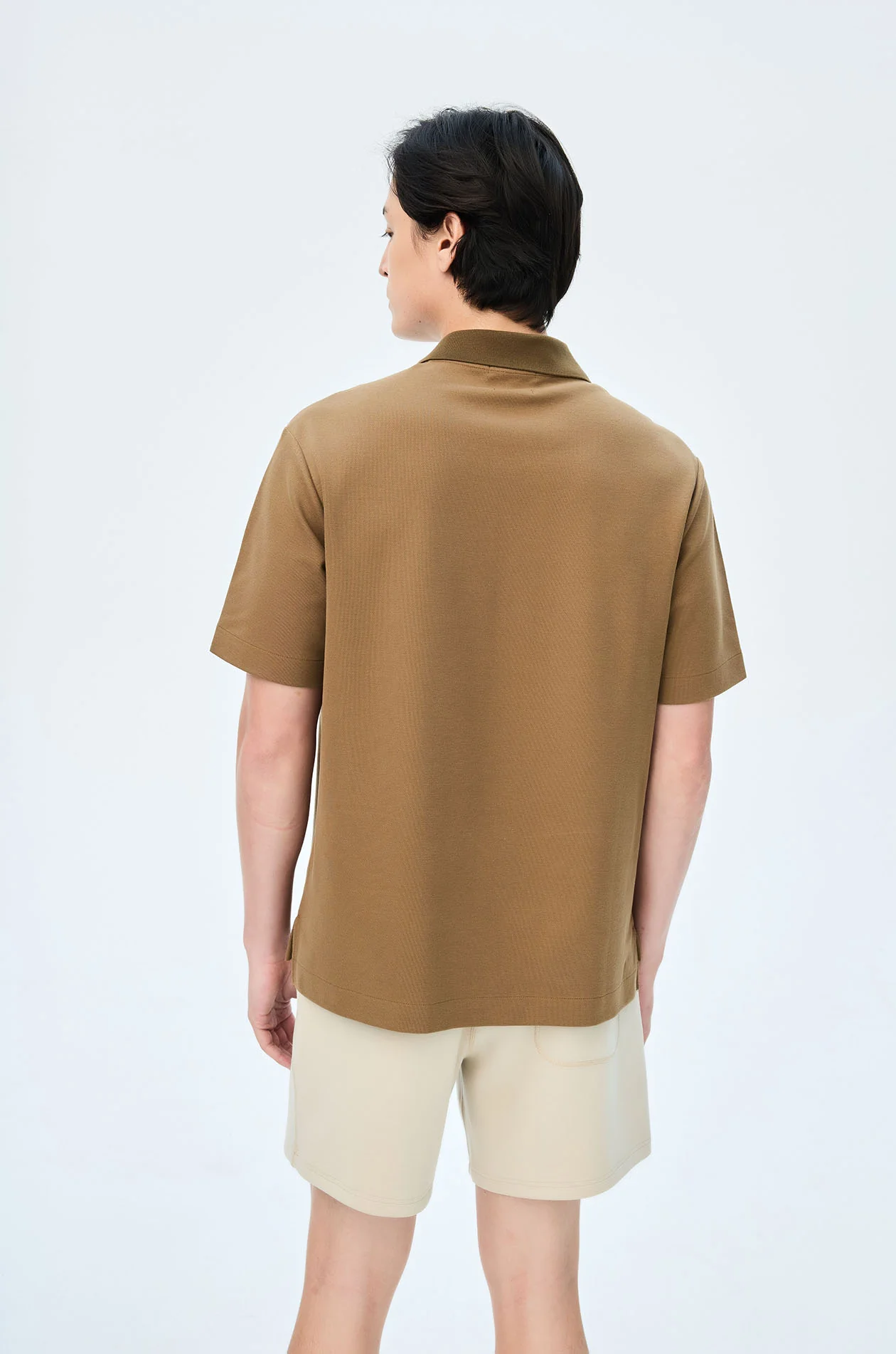 Open Collar Pique Polo Shirt - Image 10