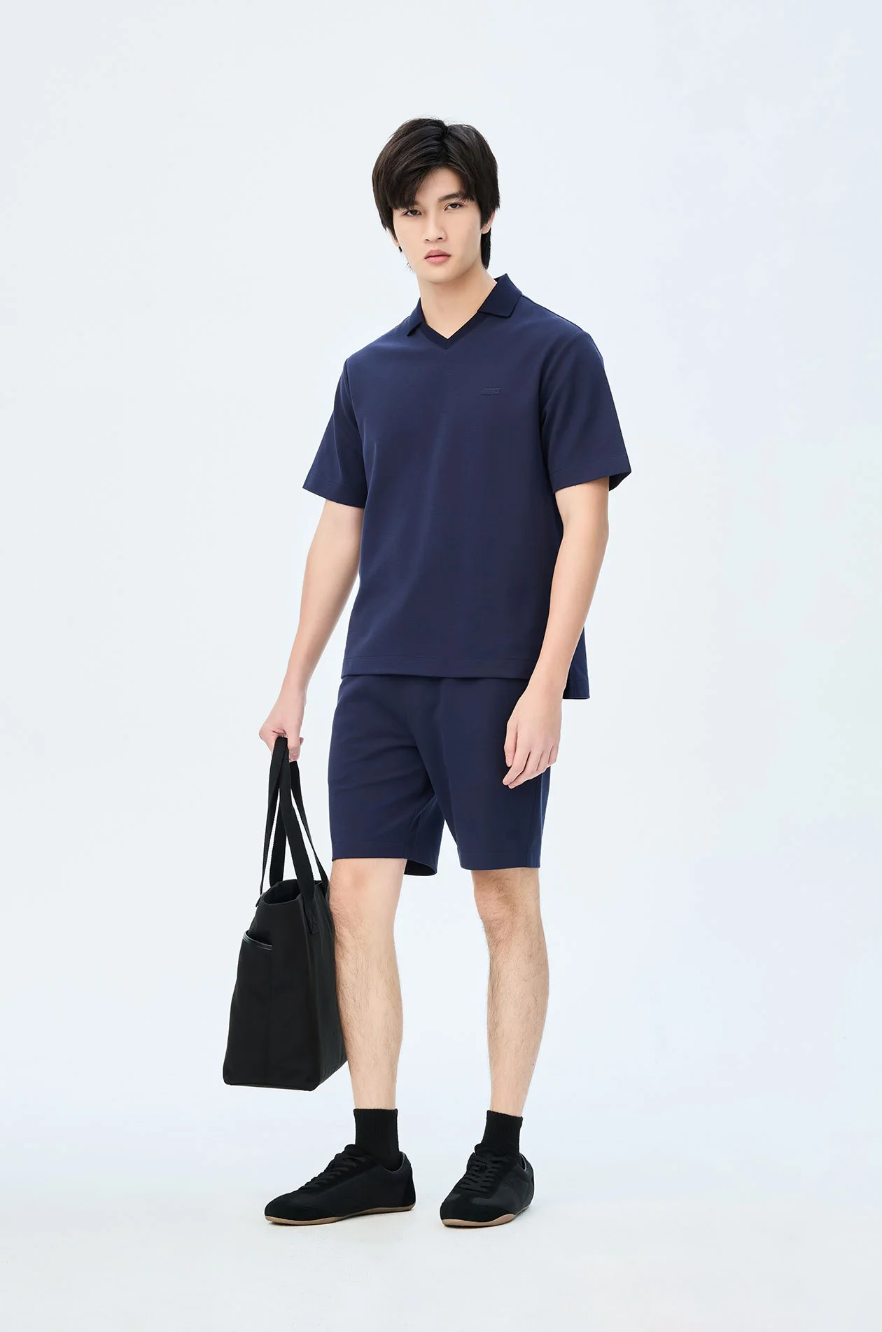 Open Collar Pique Polo Shirt - Image 11