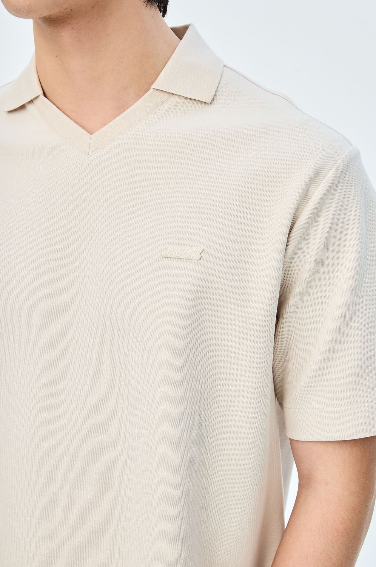 Open Collar Pique Polo Shirt - Image 4