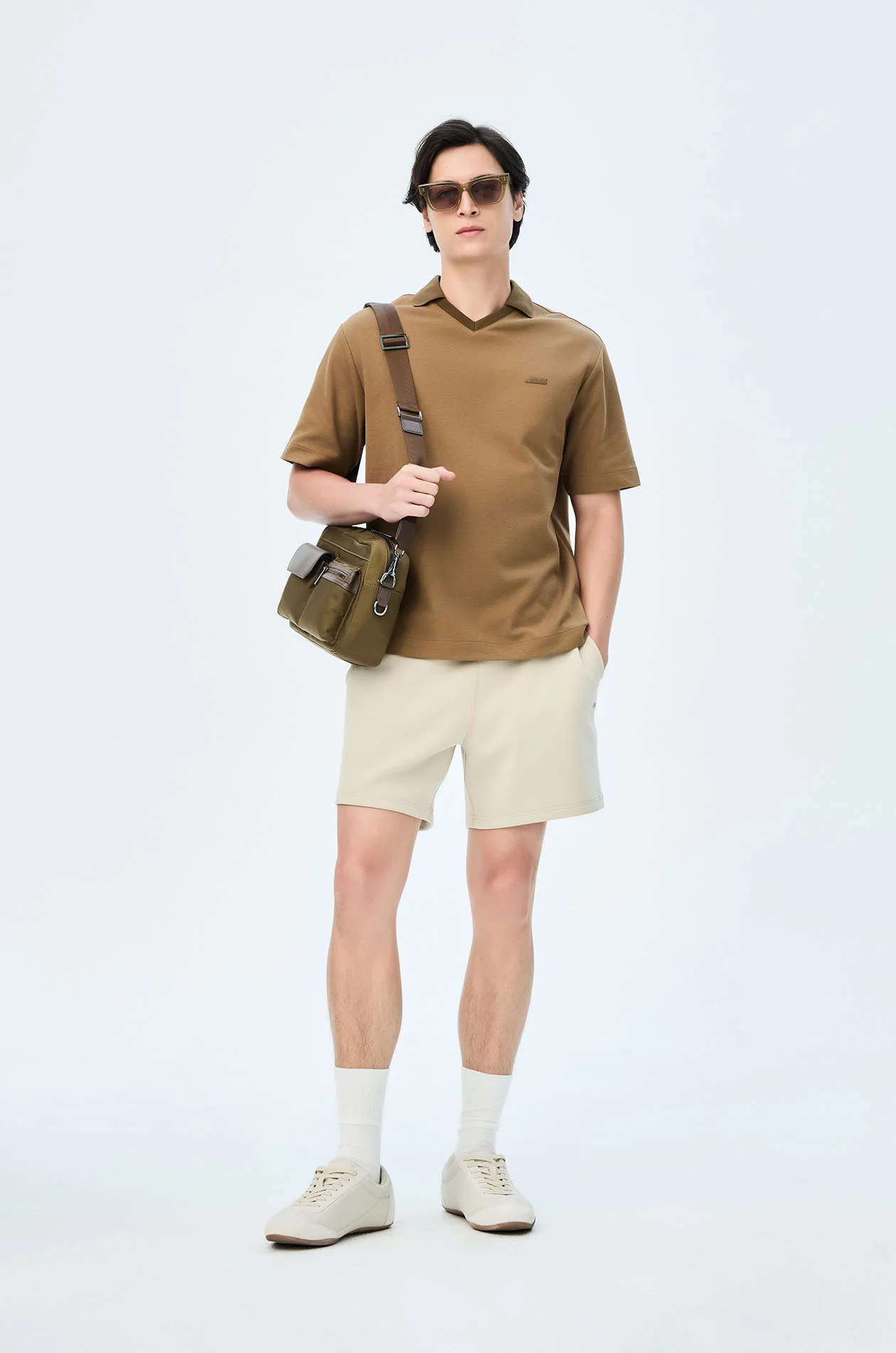 Open Collar Pique Polo Shirt - Image 6